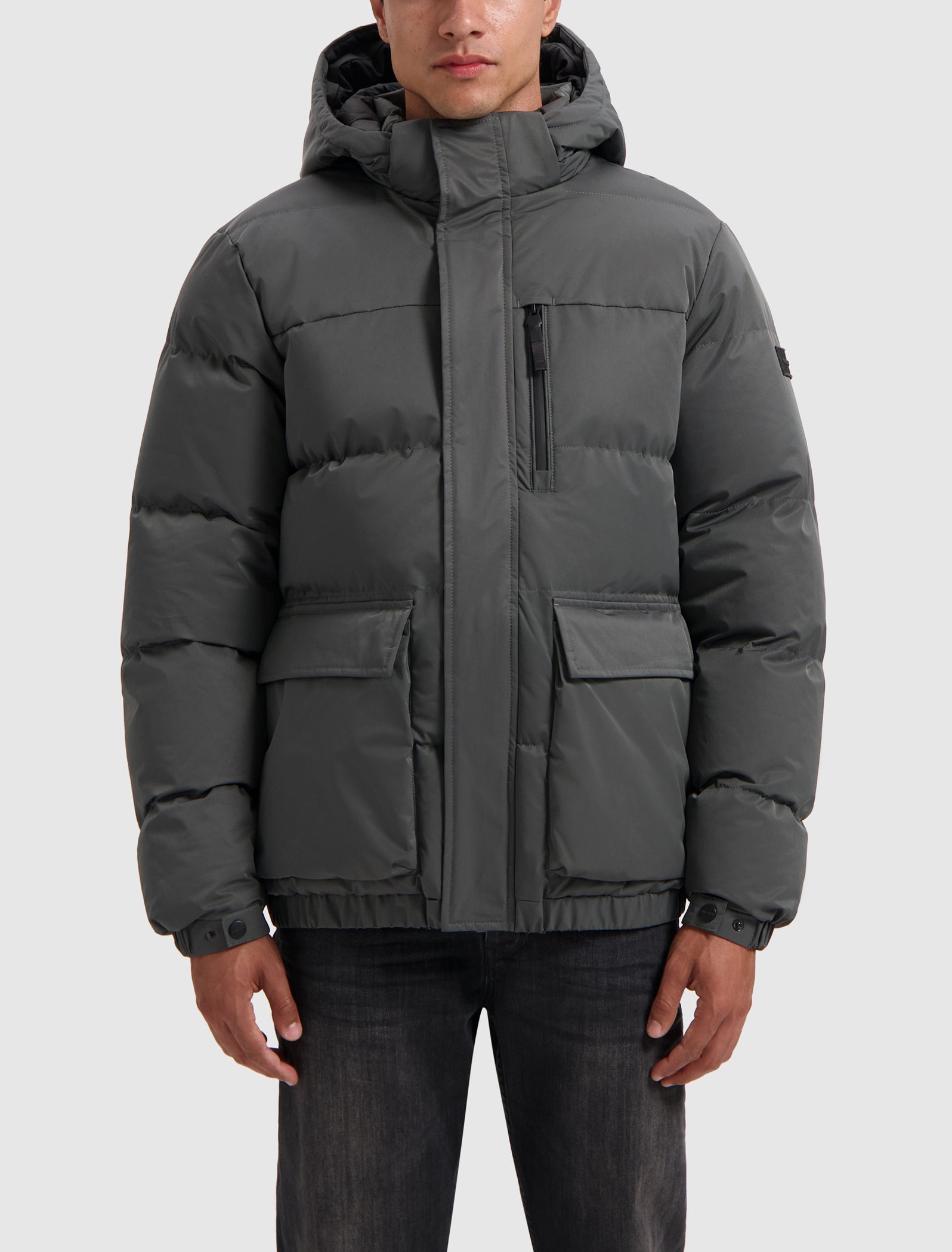 Hooded twill jacket online