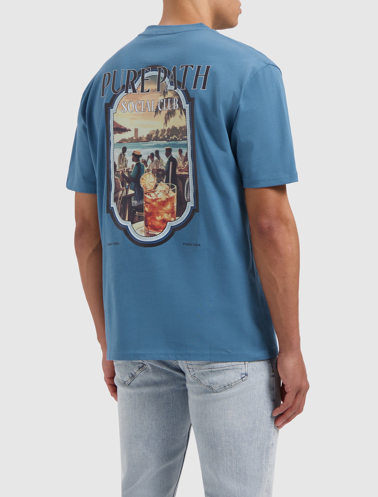 Social Club T-shirt | Mid Blue