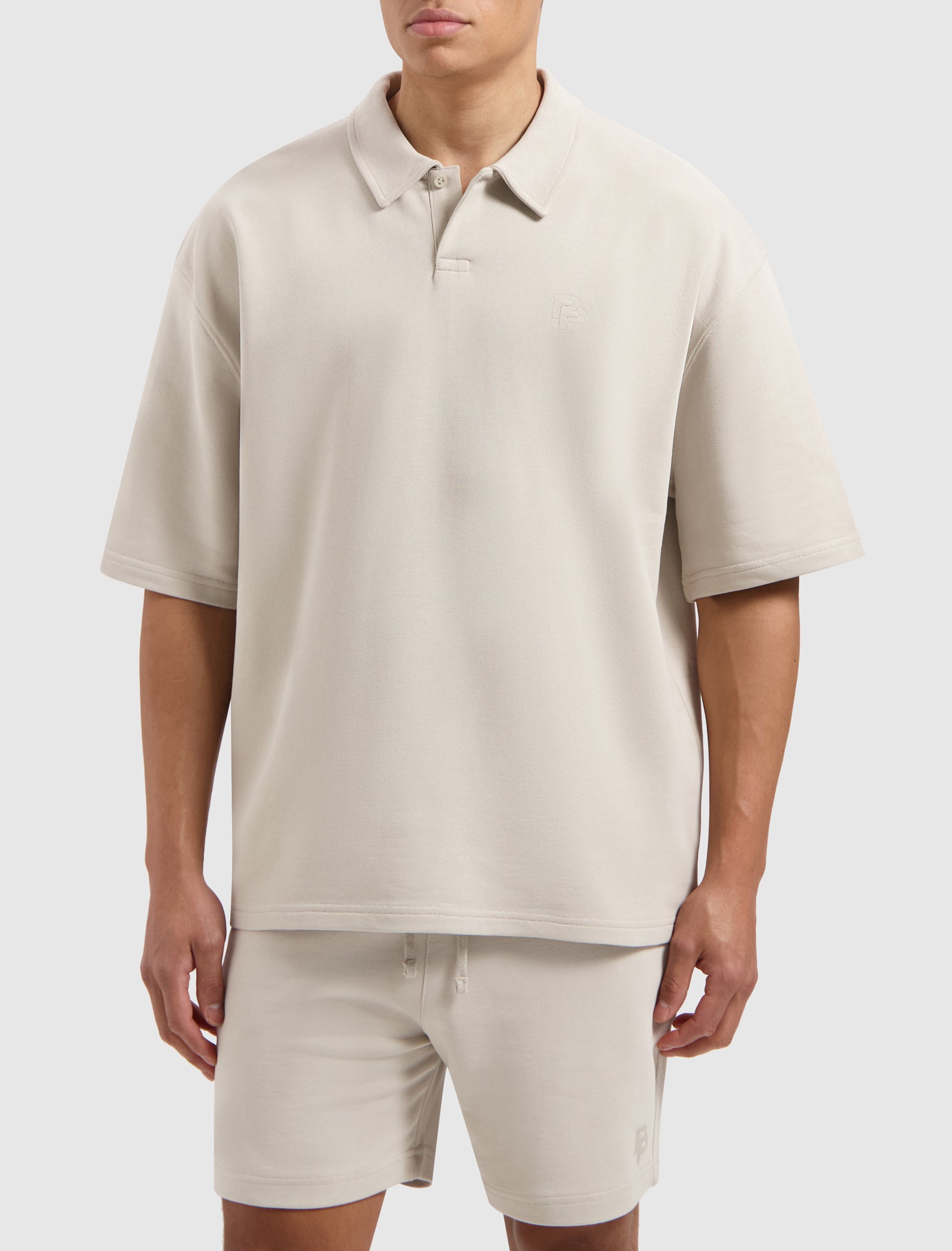 Initials Polo Sweater | Sand