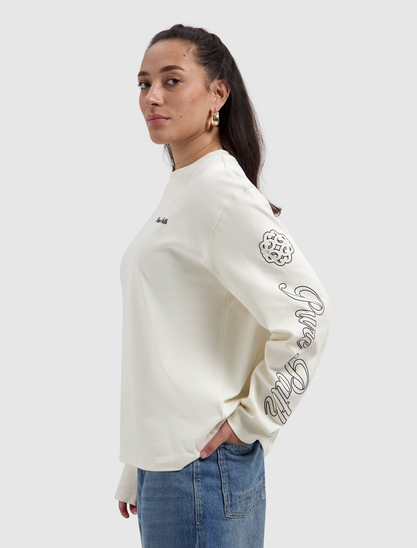 Essence Of Life Longsleeve T-shirt | Ecru