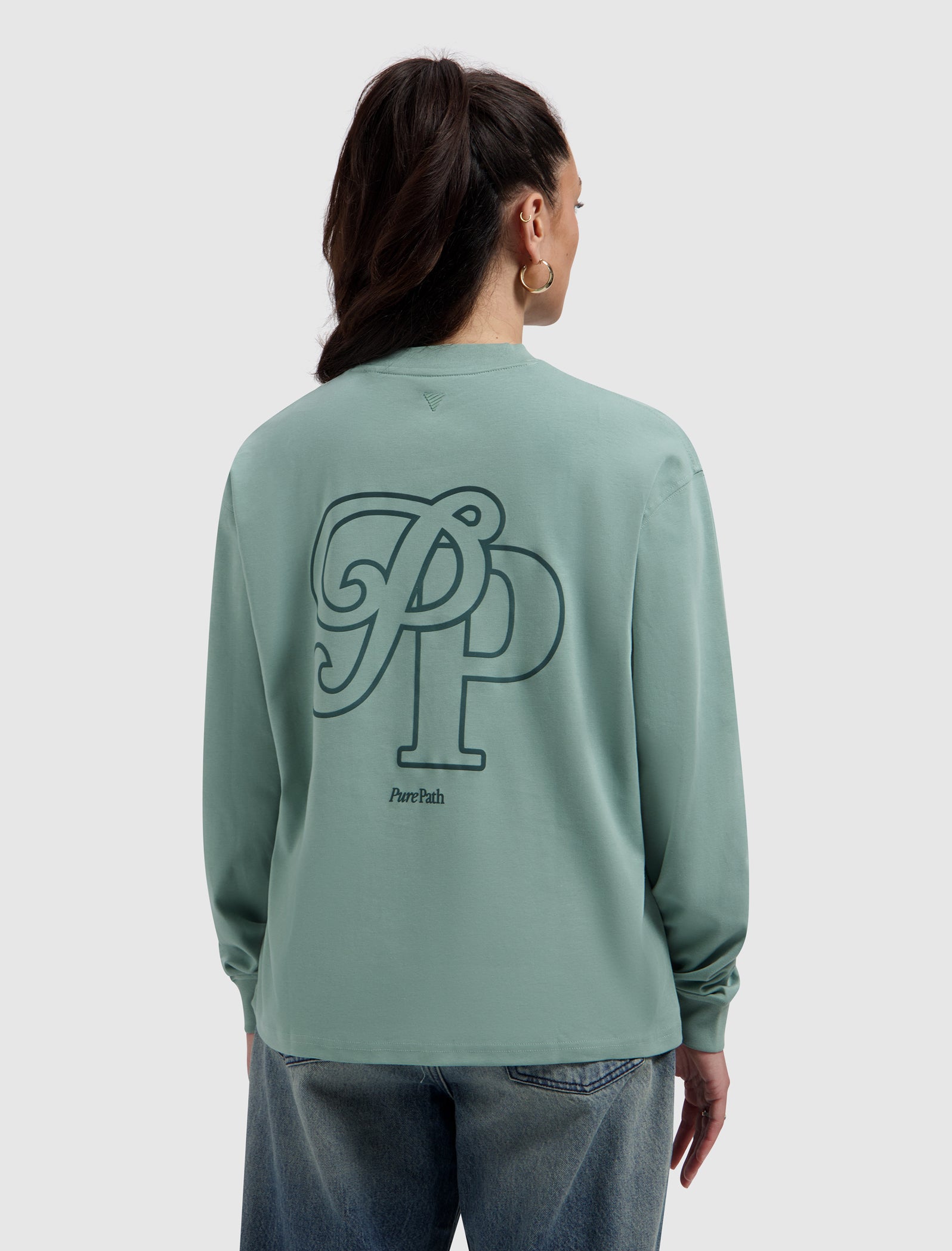 Initials Longsleeve T-shirt | Army Green