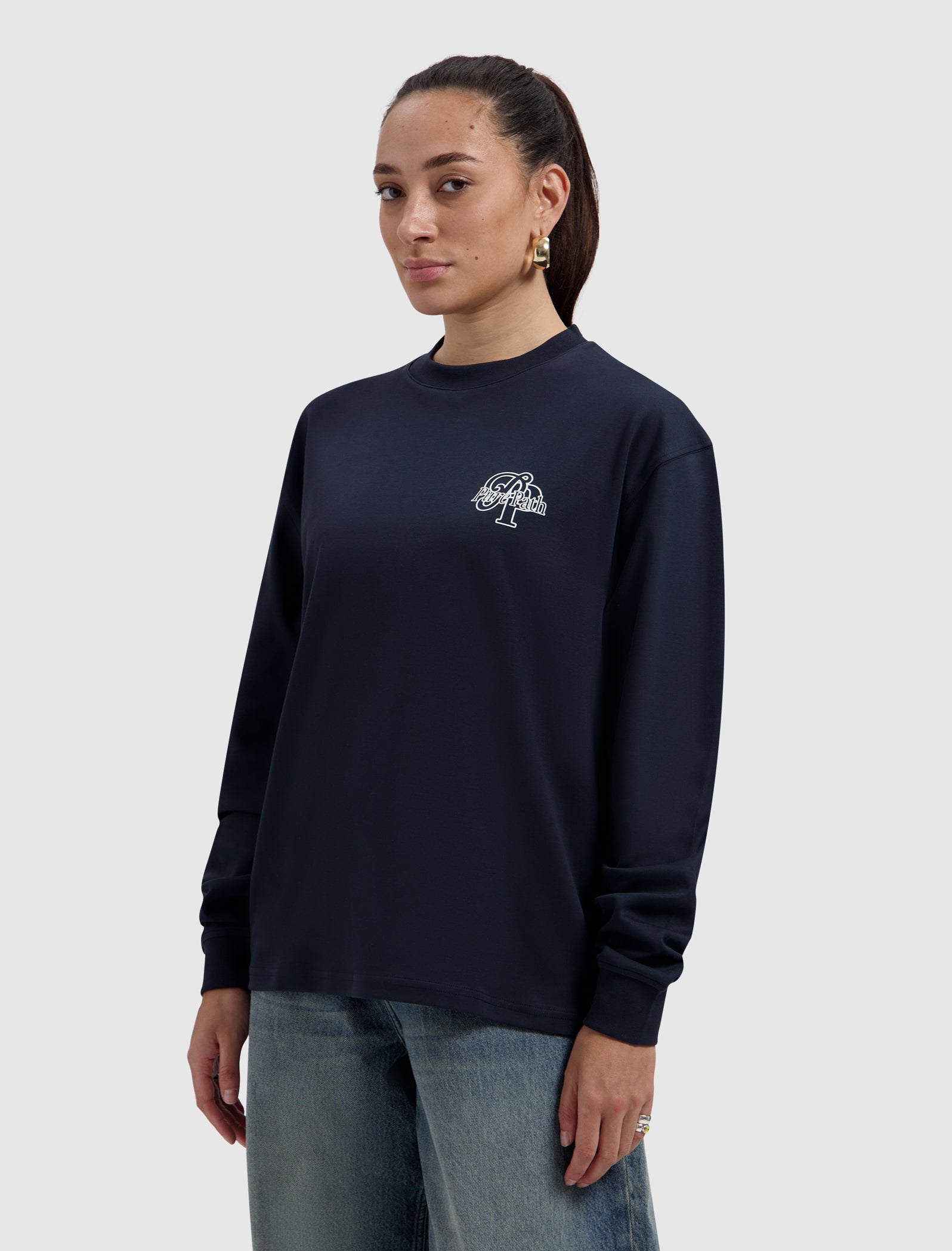 Initials Longsleeve T-shirt | Dark Navy