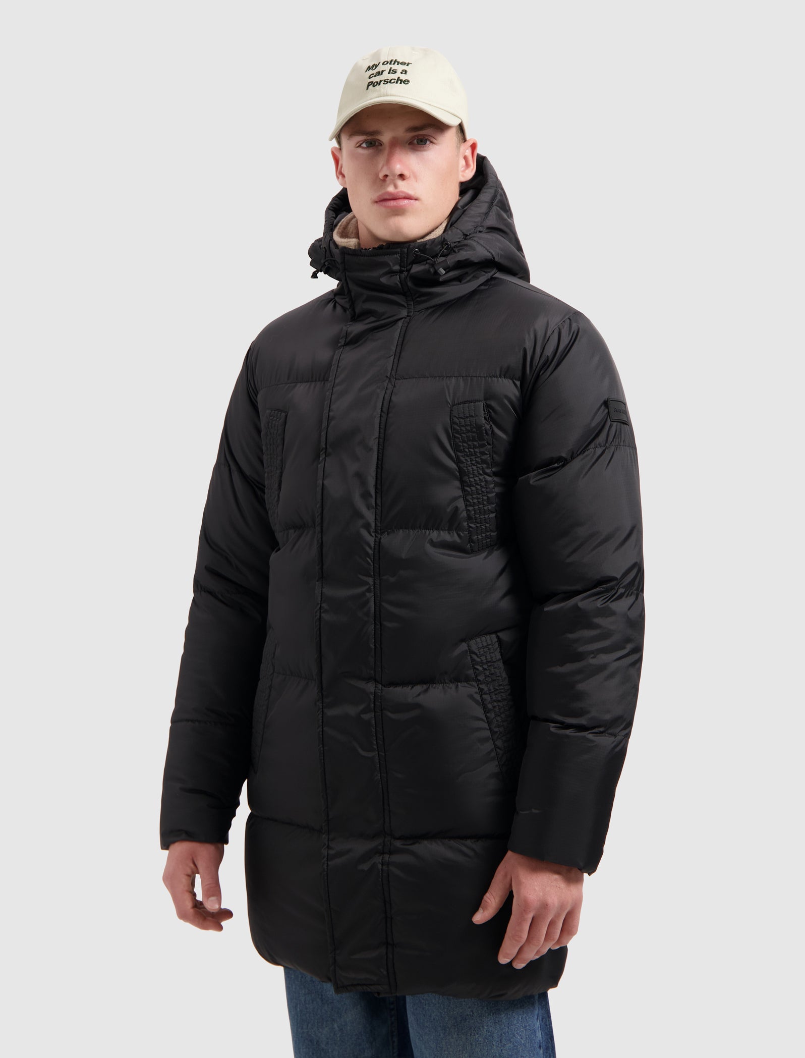Ripstop Puffer Parka Jacket | Black