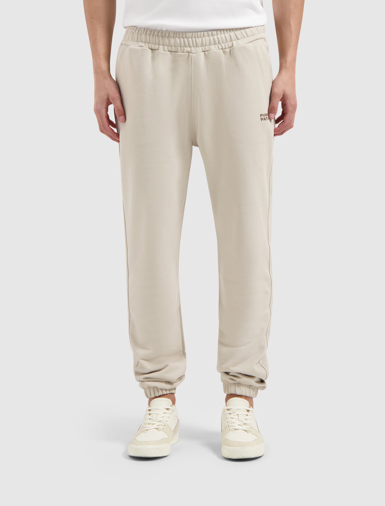 Stacked Logo Sweat Pants | Sand