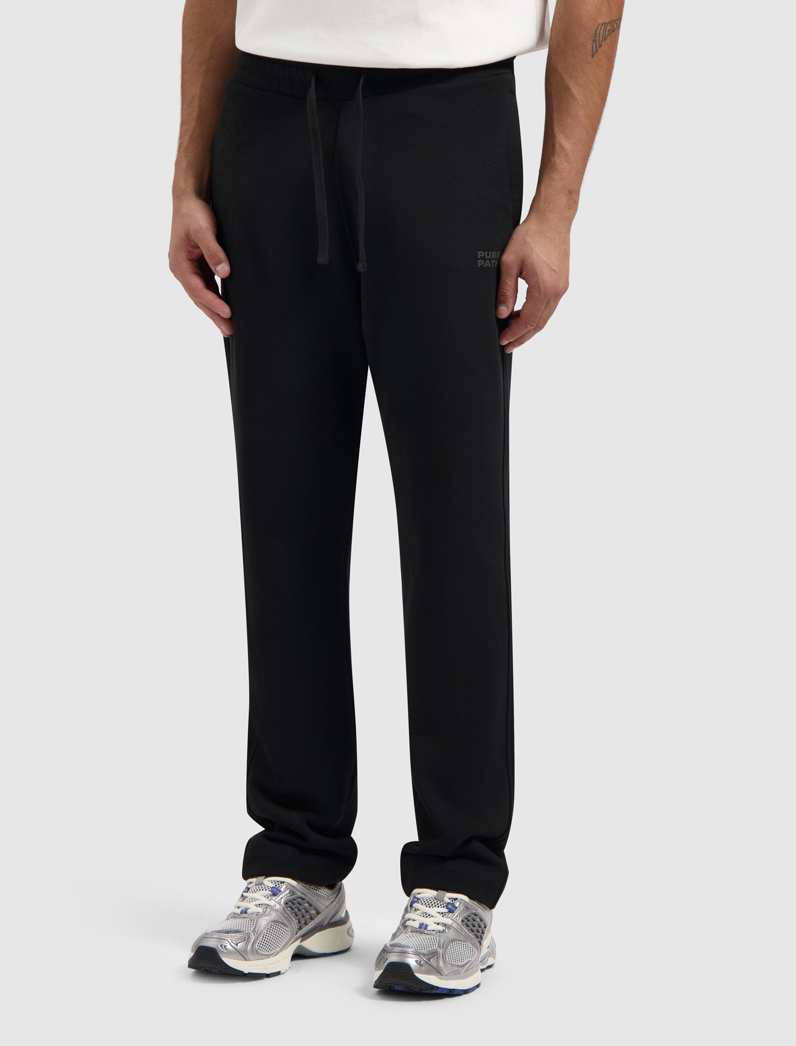 Stacked Logo Sweat Pants | Black