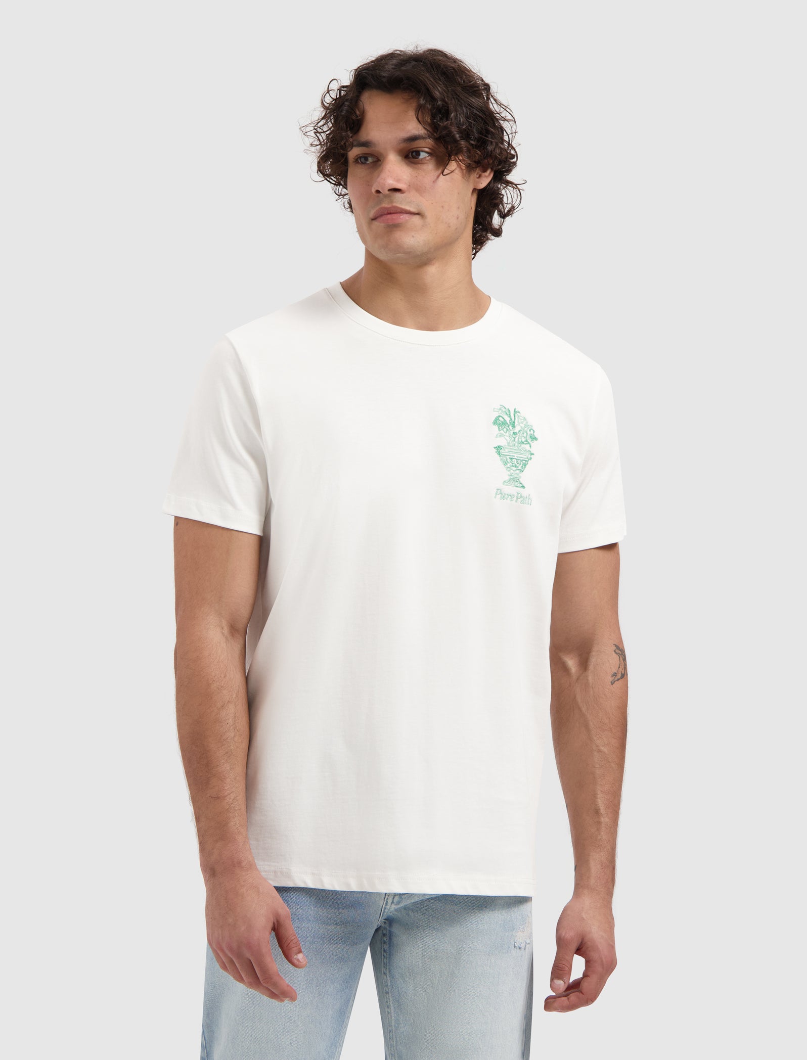 Embroidered Vase T-shirt | Off White