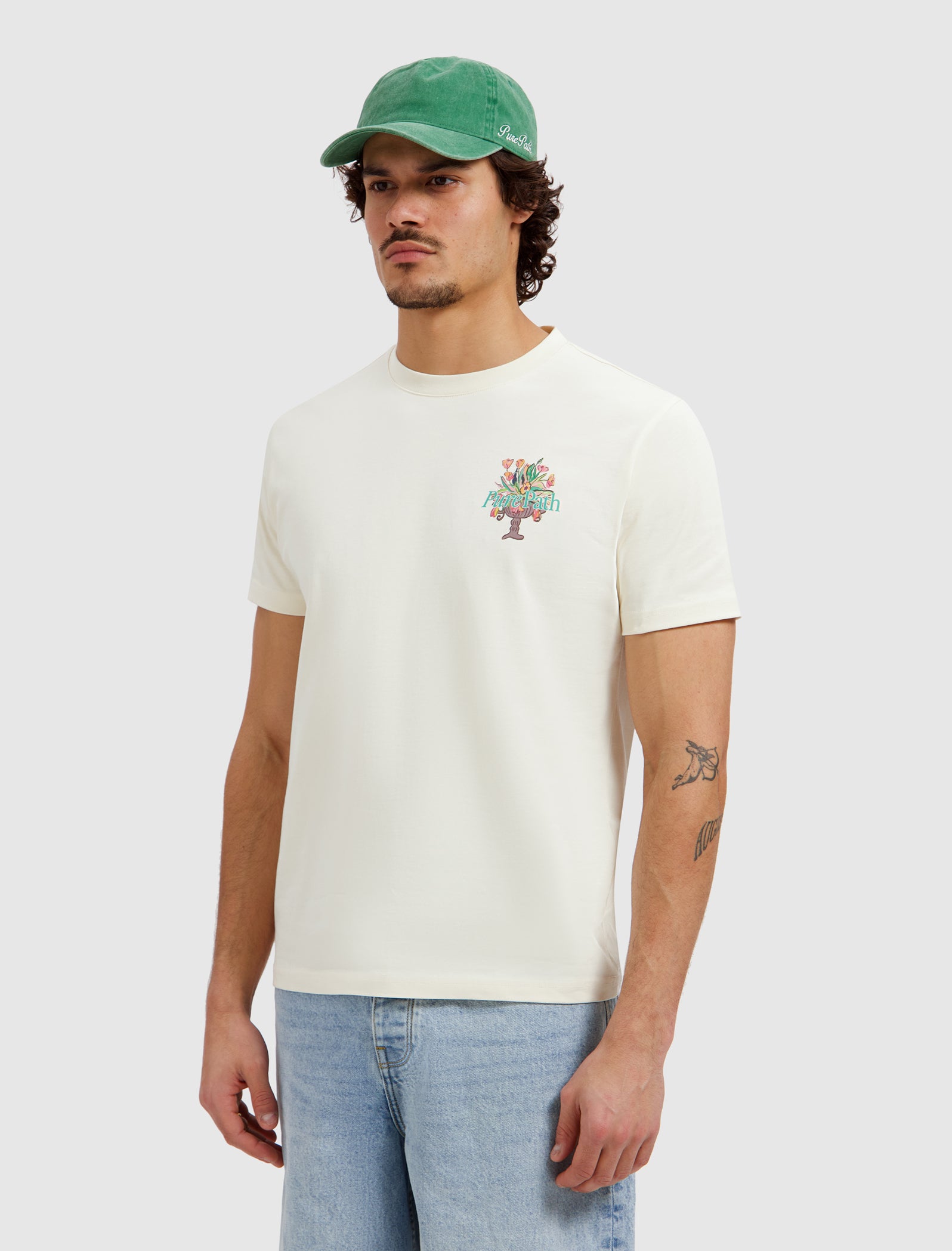 Flower Vase T-shirt | Ecru