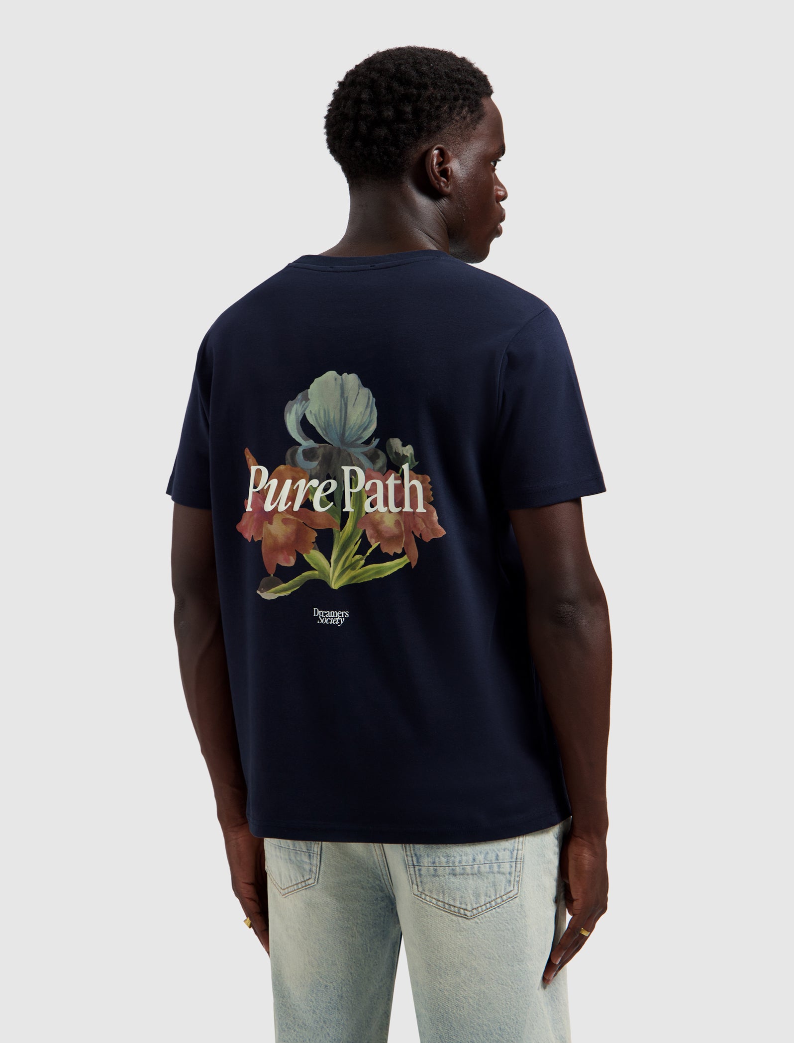 Trio of Flowers T-shirt | Dark Navy