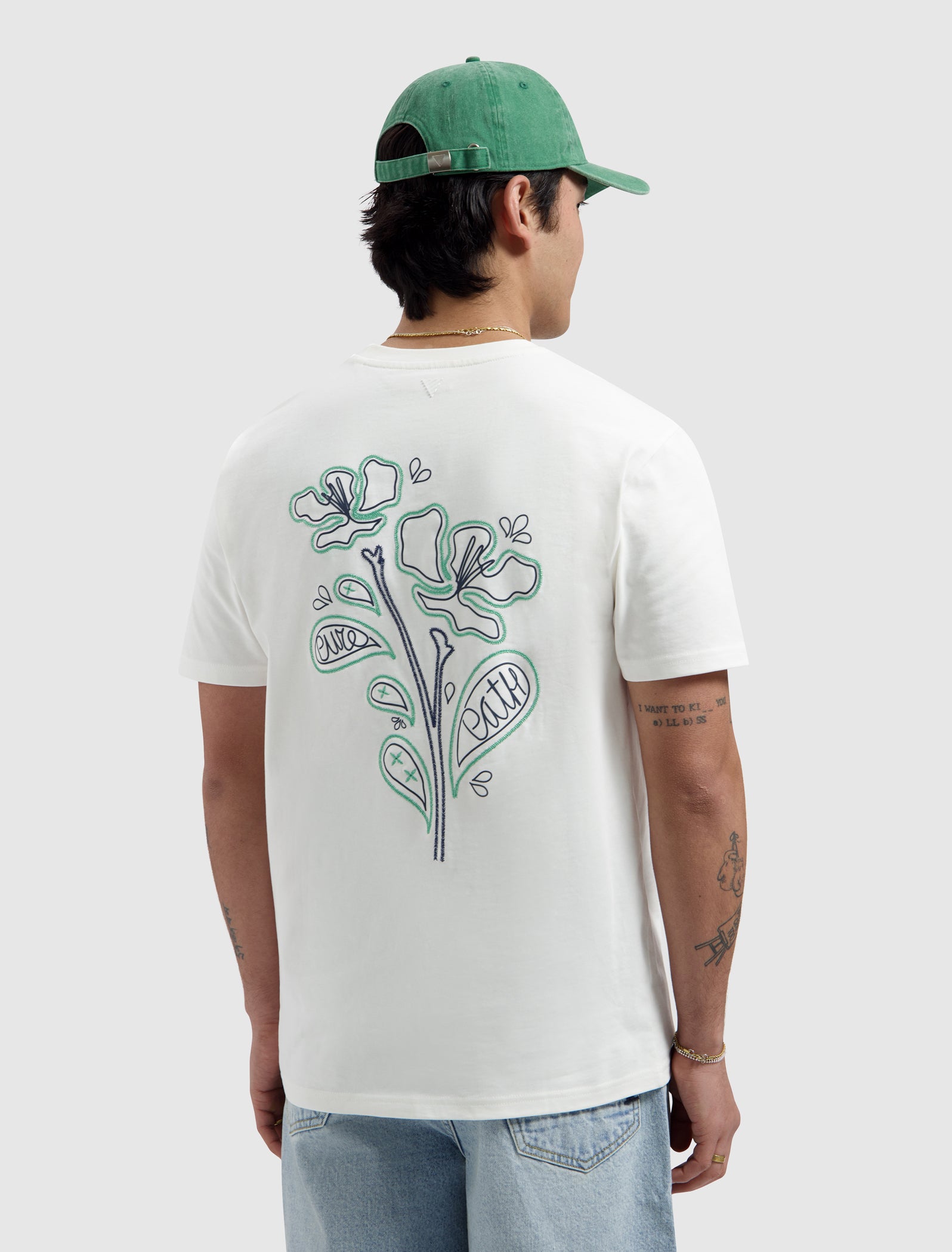 Embroidered Flower T-shirt | Off White