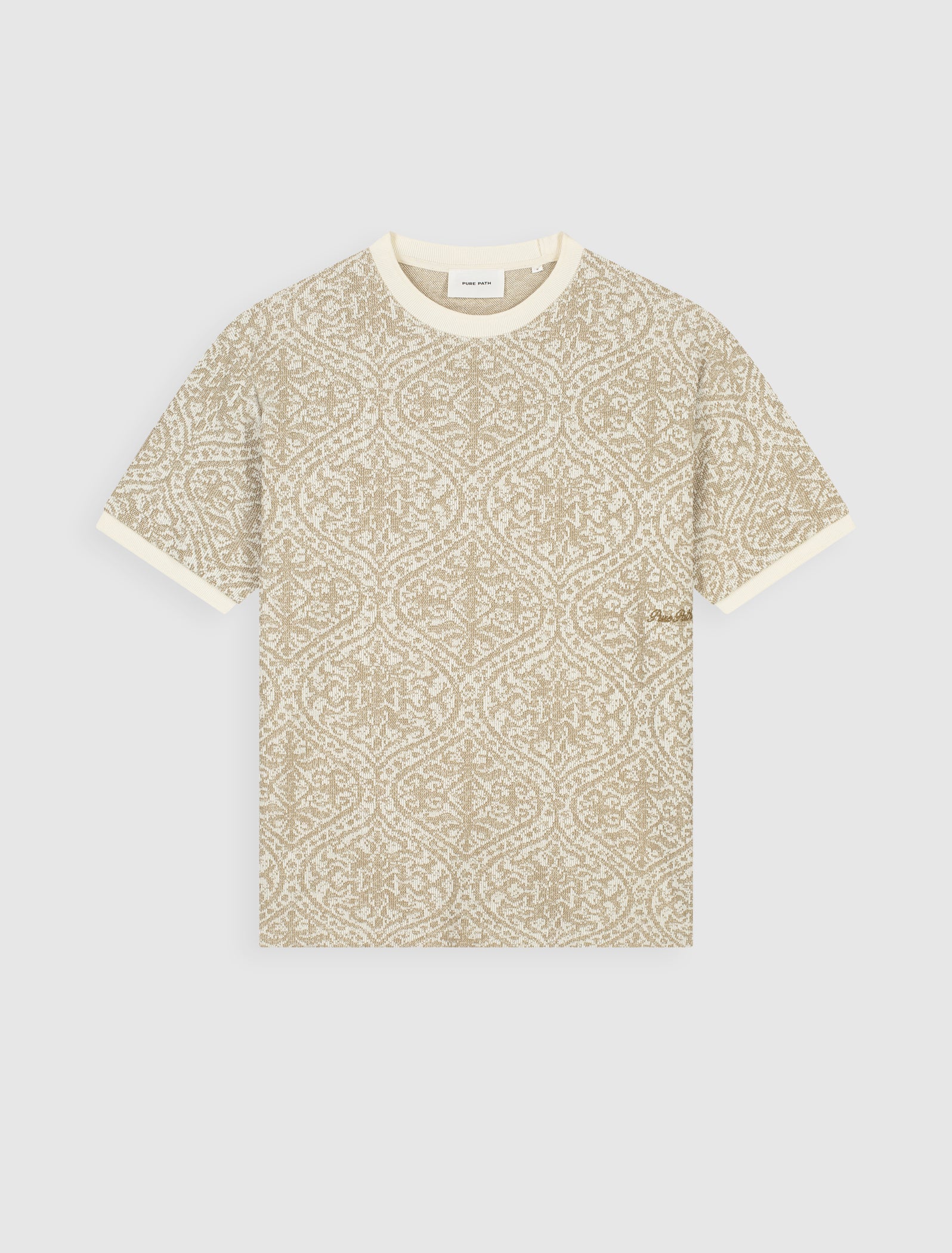 Jacquard T-shirt | Sand