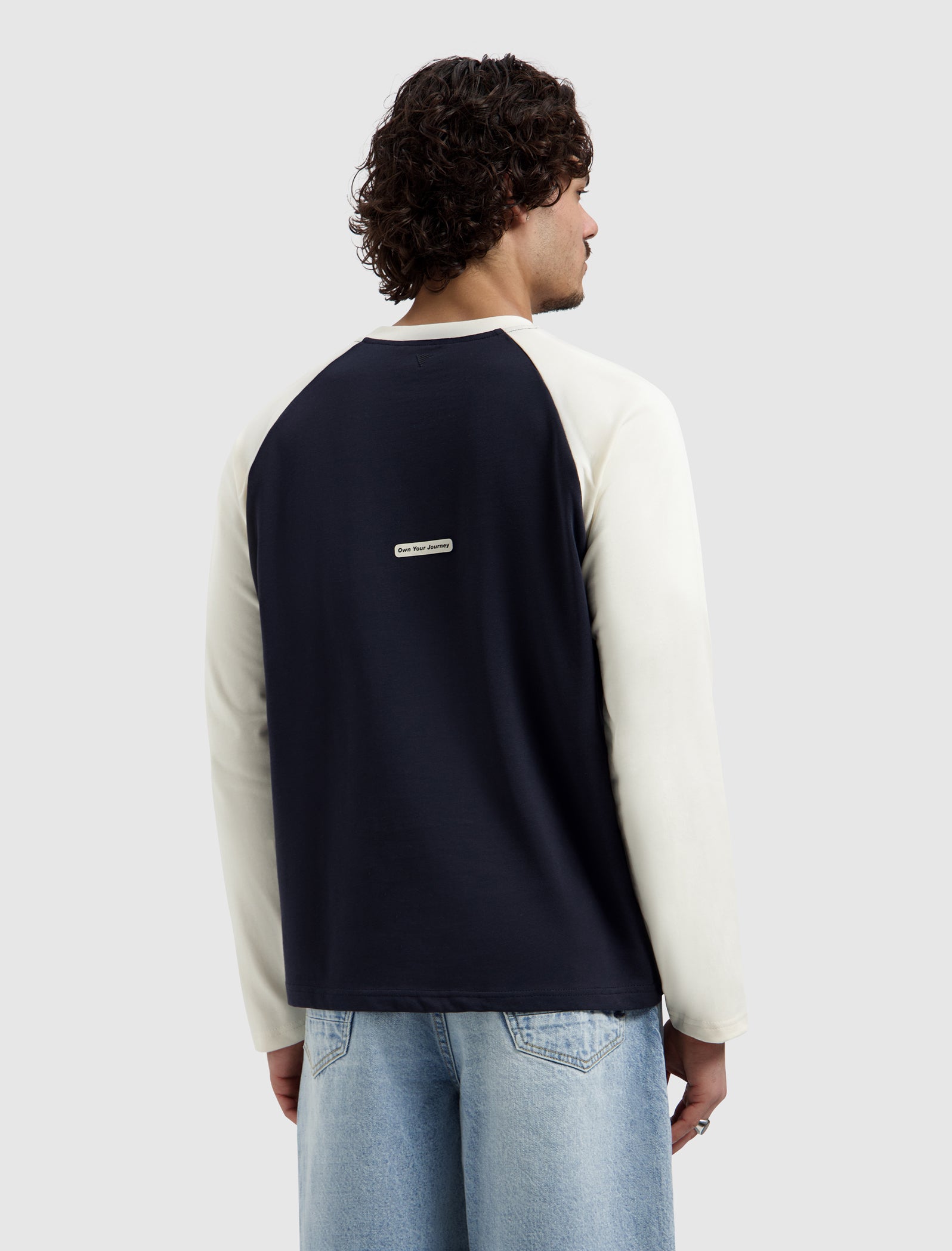 Two-tone Society Longsleeve T-shirt | Dark Navy