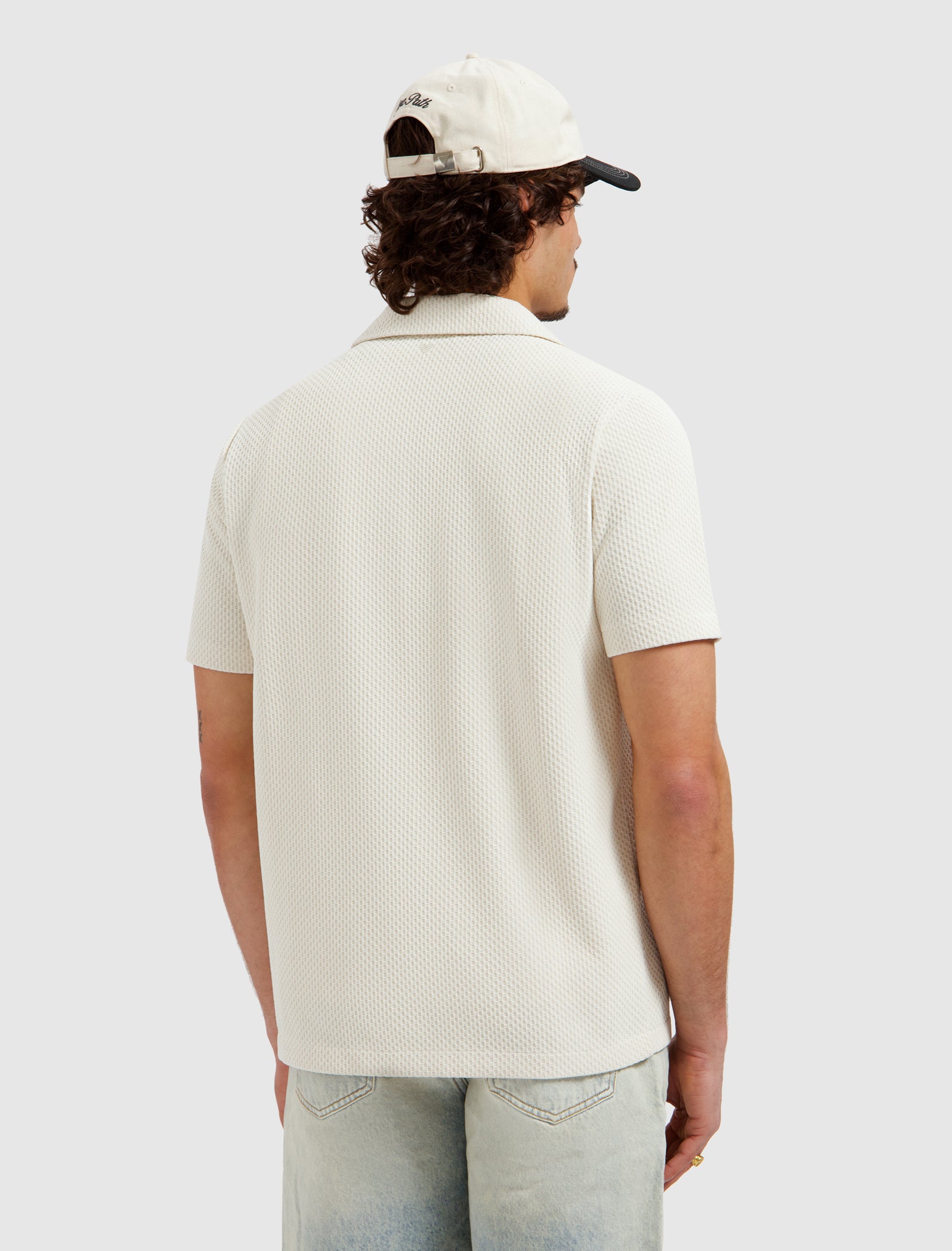 Honeycomb Shortsleeve Shirt | Ecru