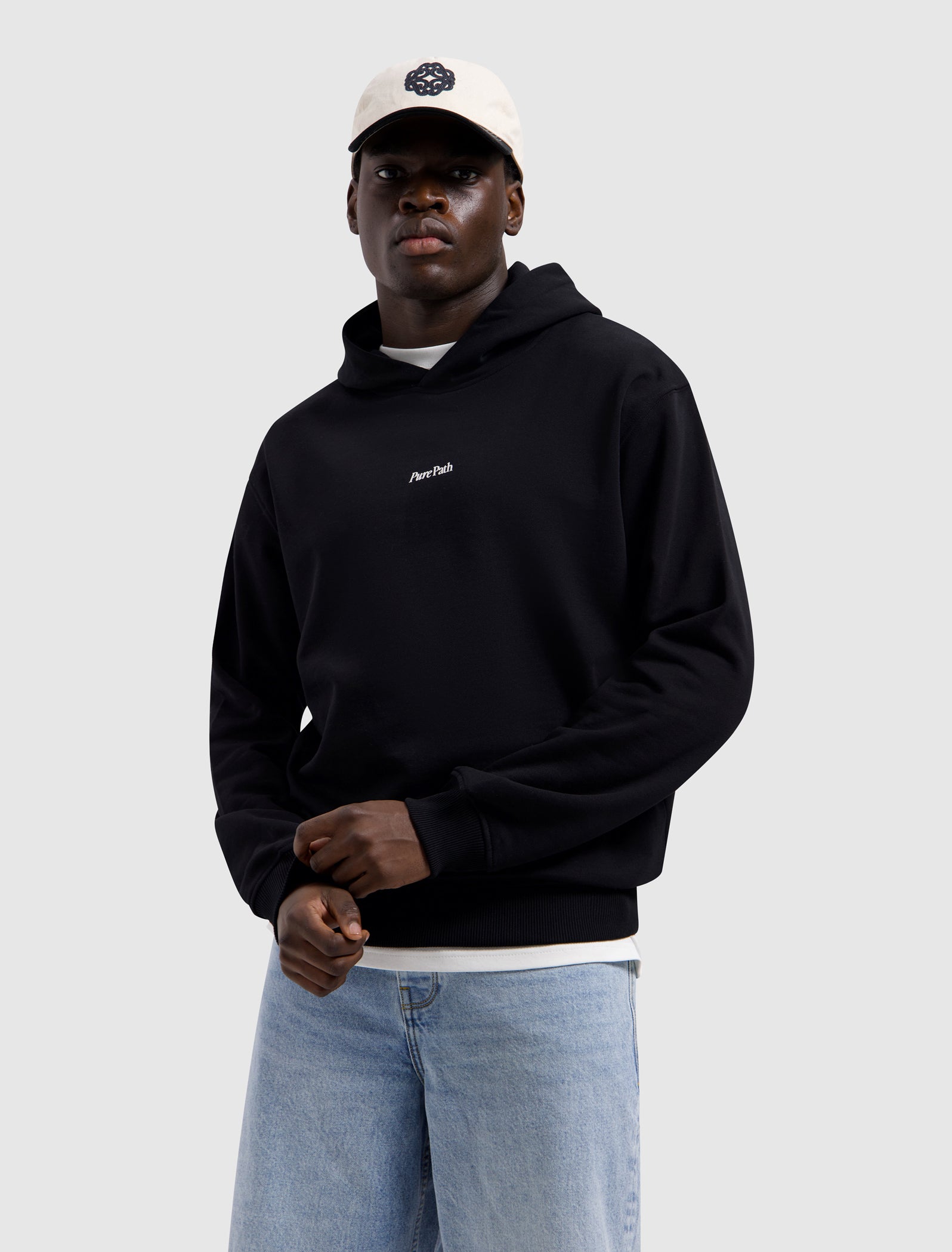Bold Emblem Hoodie | Black