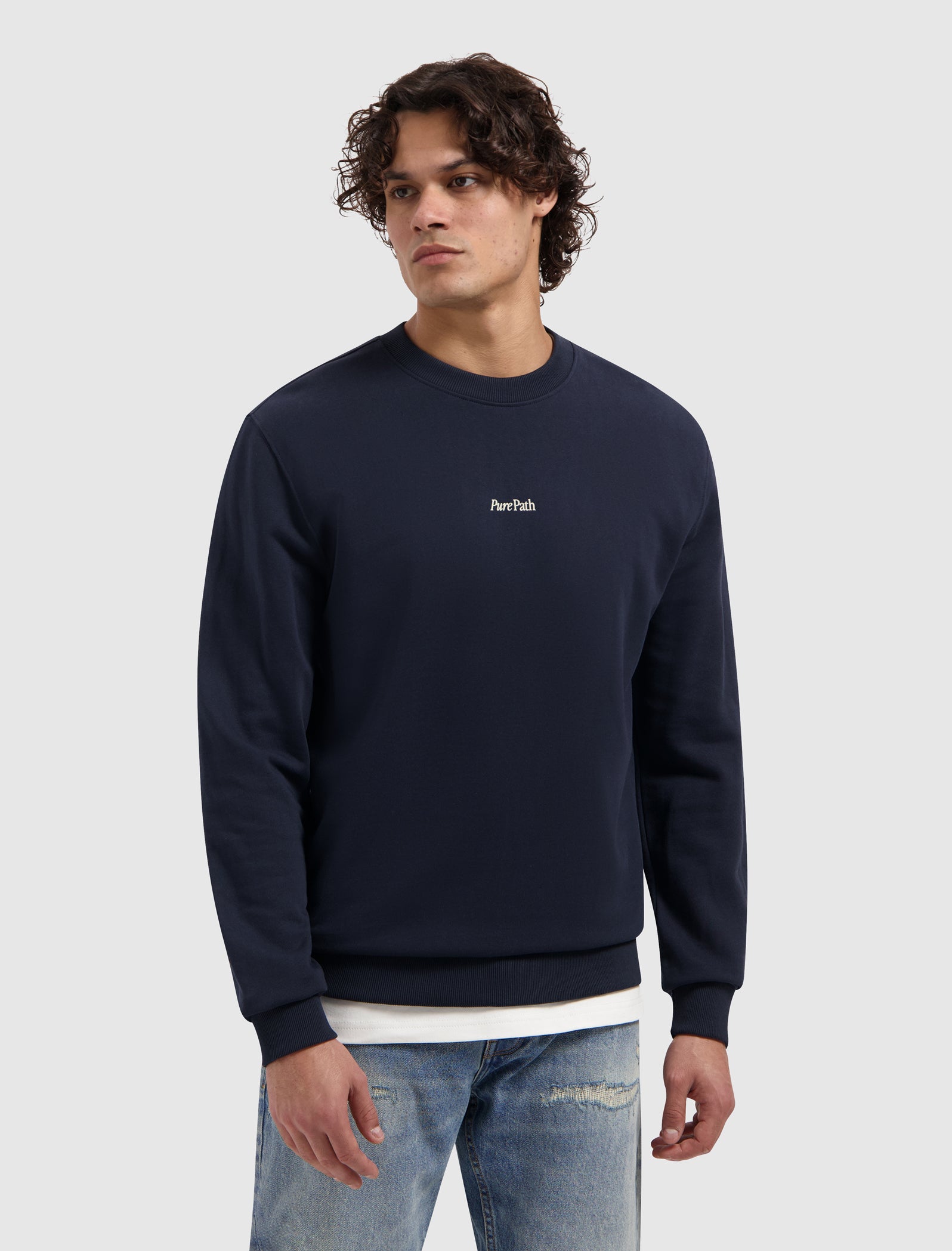 Trio of Flowers Sweater | Dark Navy