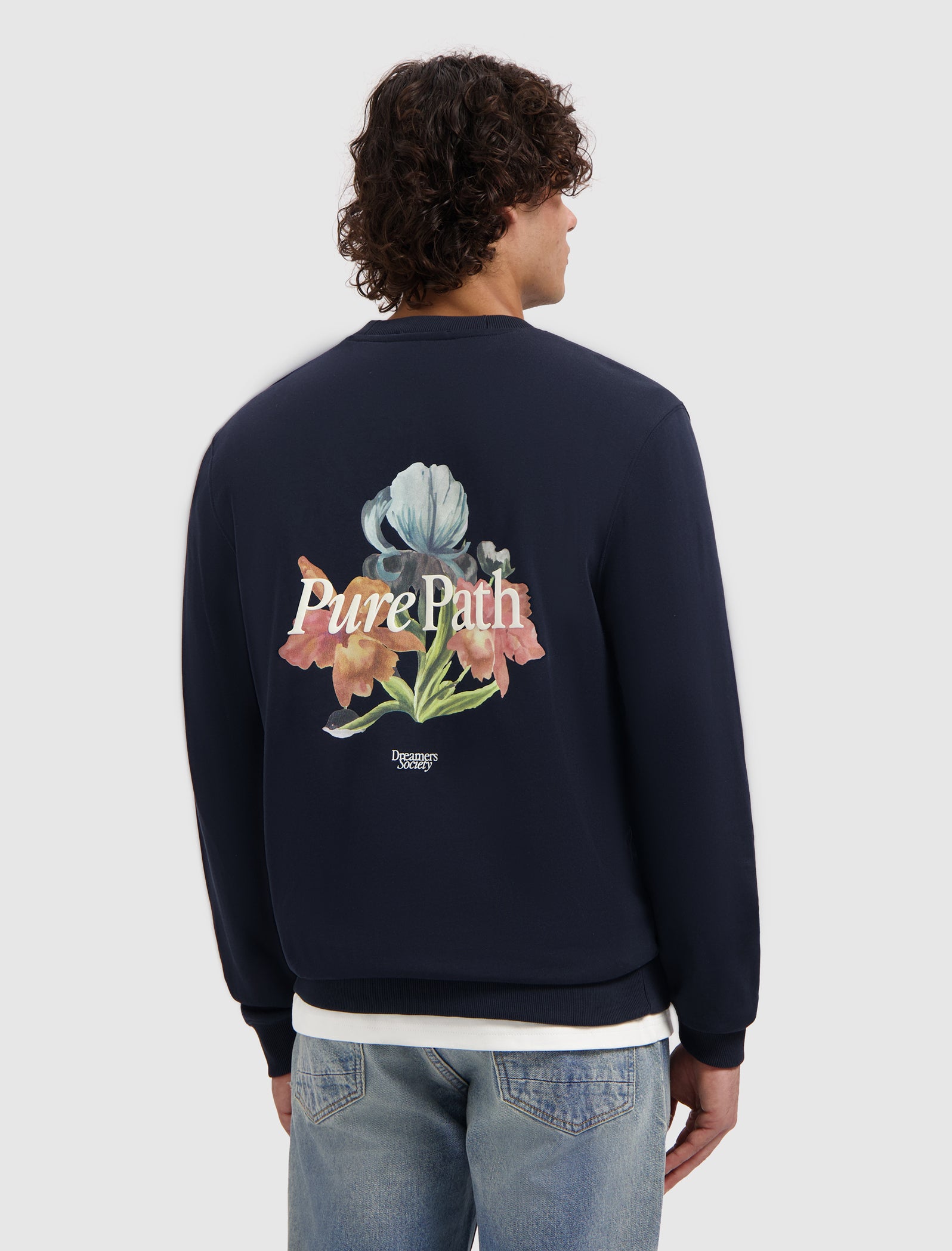 Trio of Flowers Sweater | Dark Navy