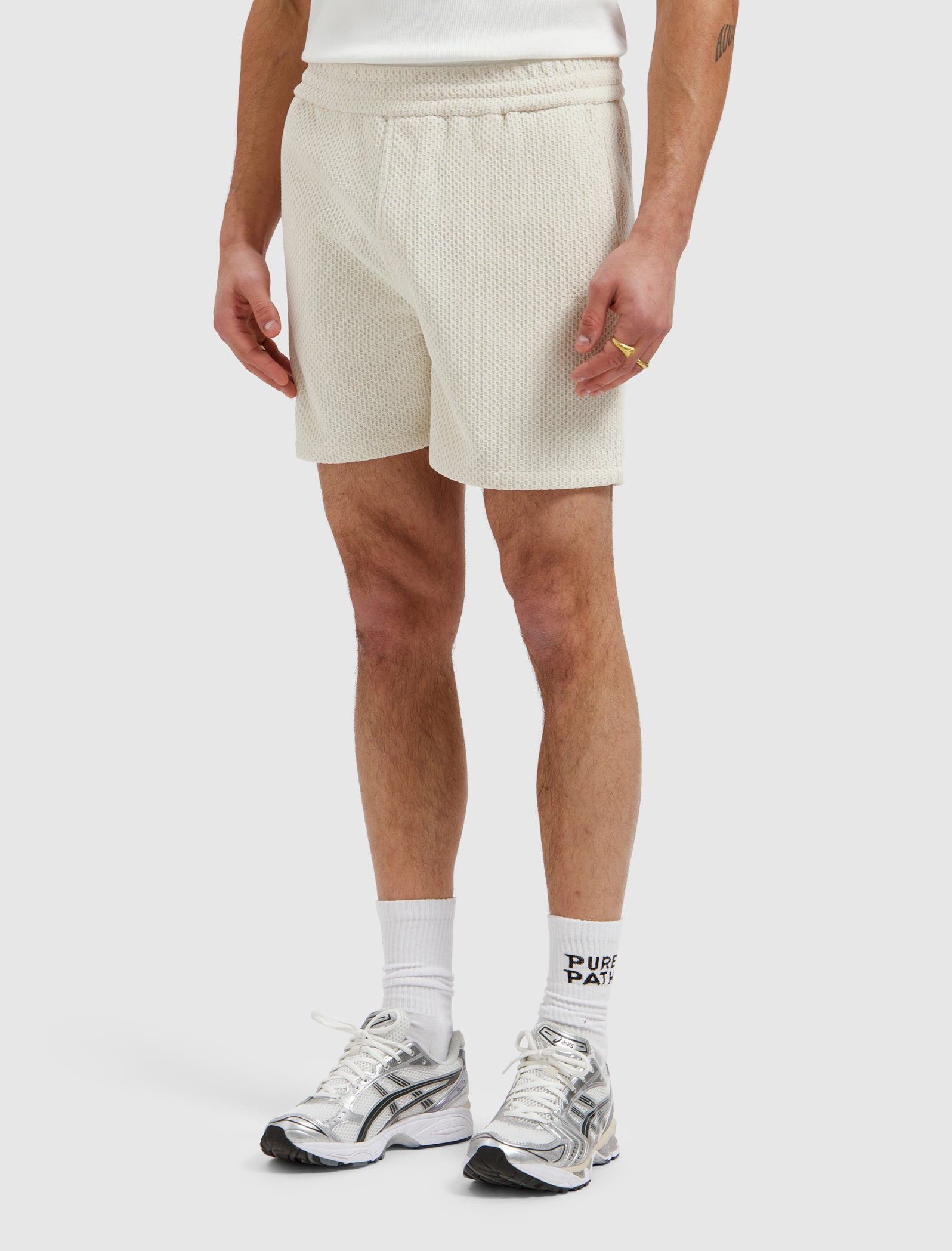 Honeycomb Shorts | Ecru