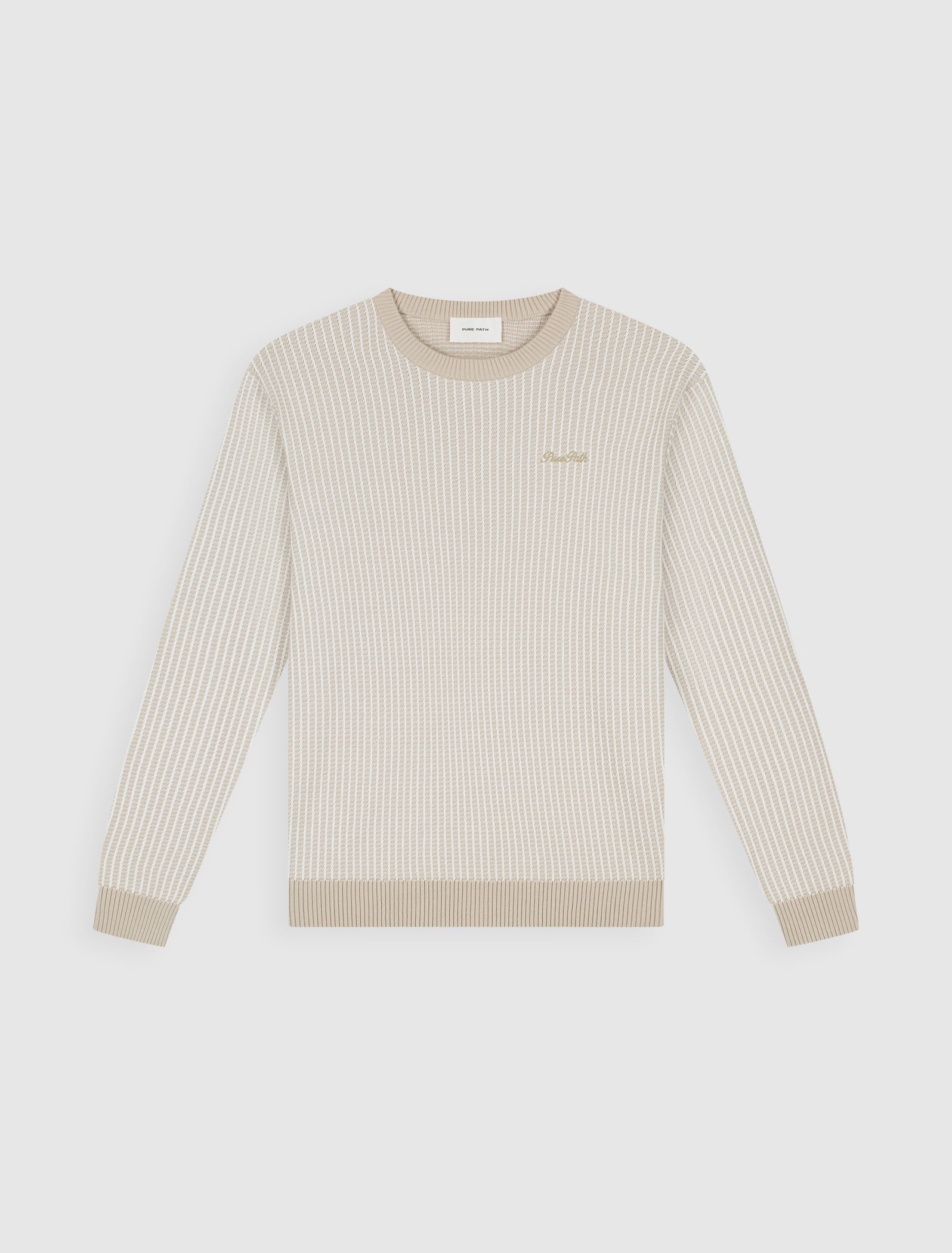 Ladder Stitch Knit Sweater | Sand