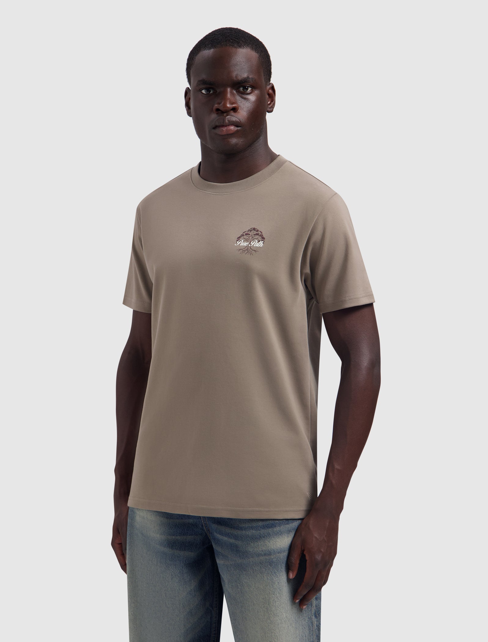 Rooted Tree T-shirt | Taupe