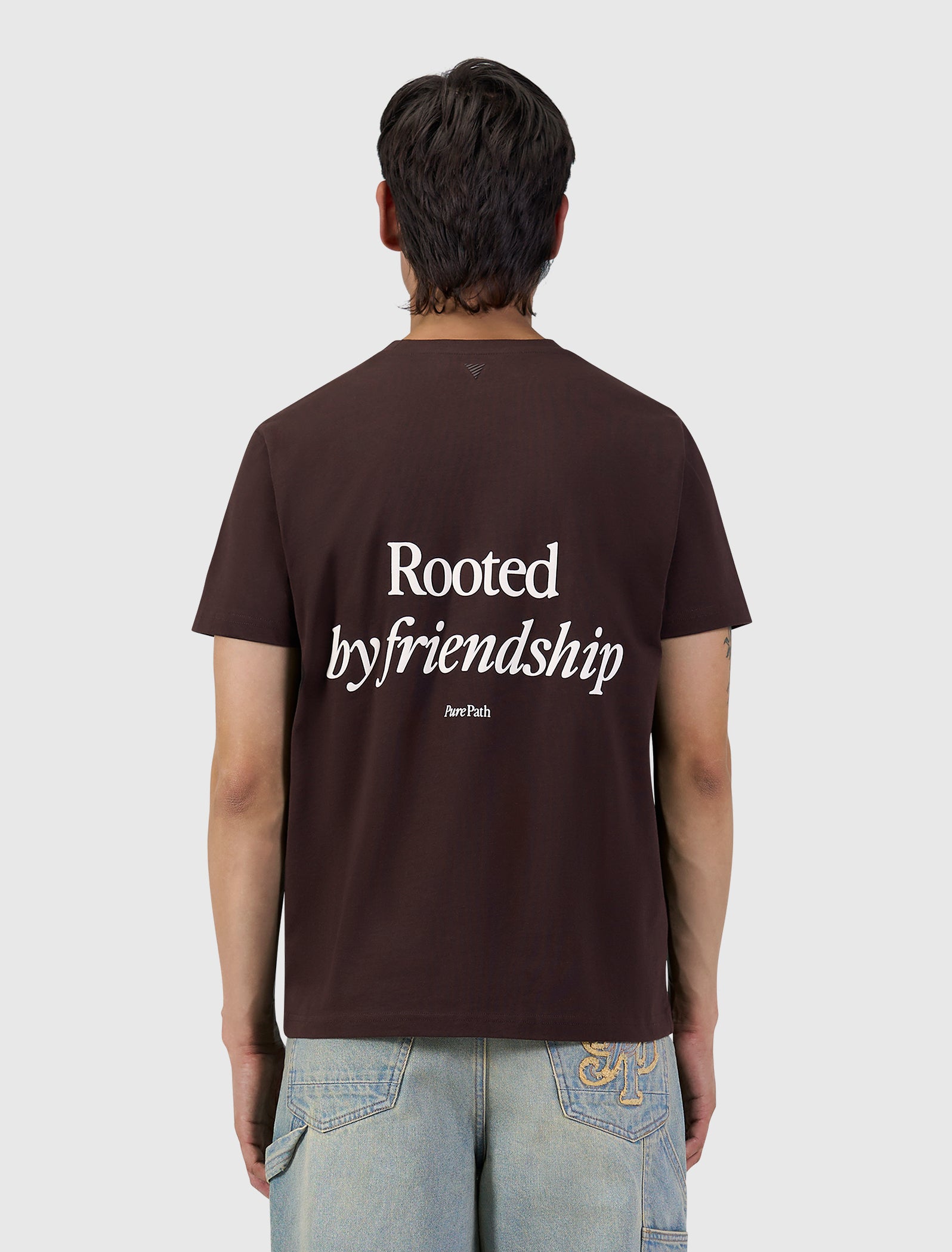 Rooted By Friendship T-shirt | Dark Brown