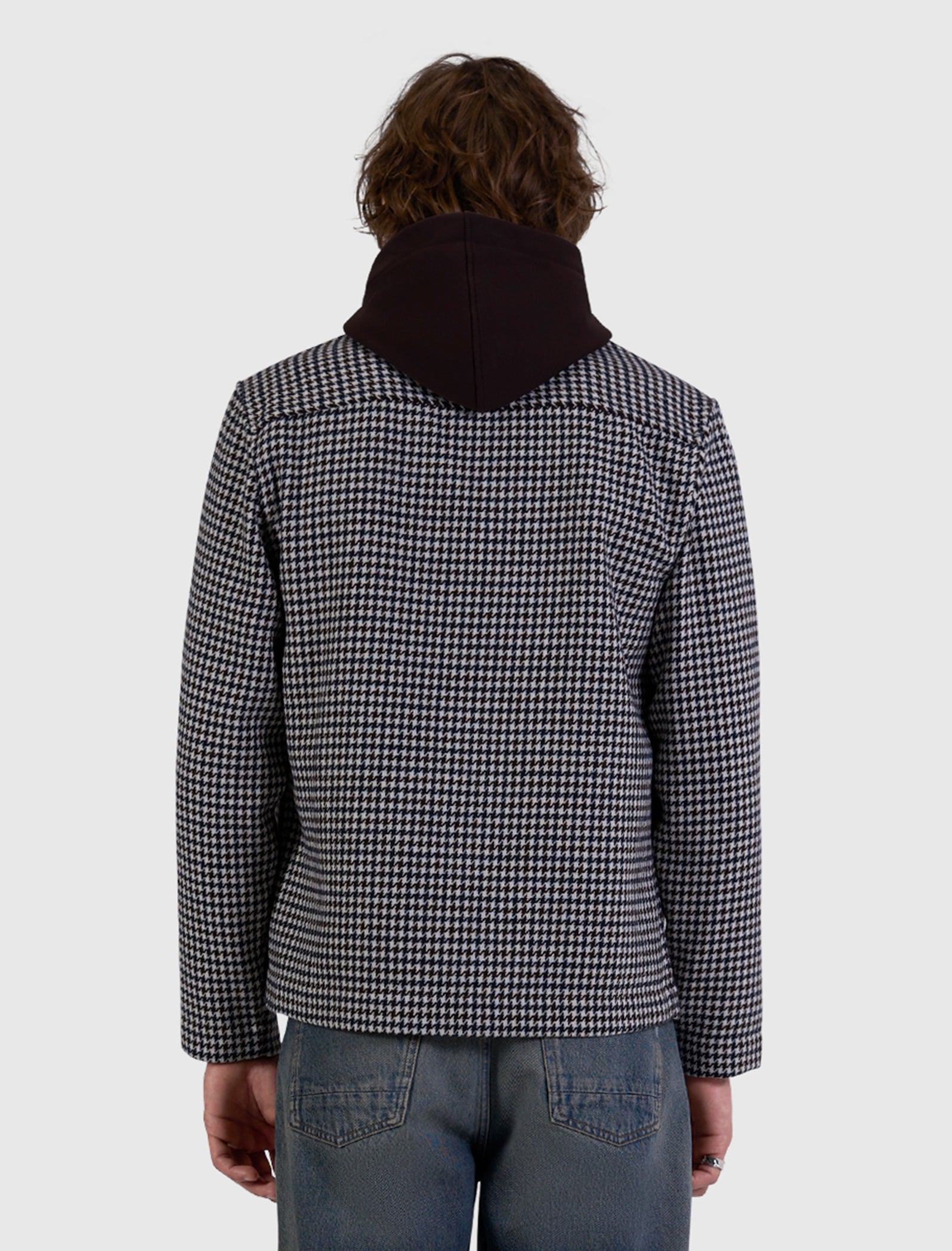Houndstooth Overshirt | Ecru