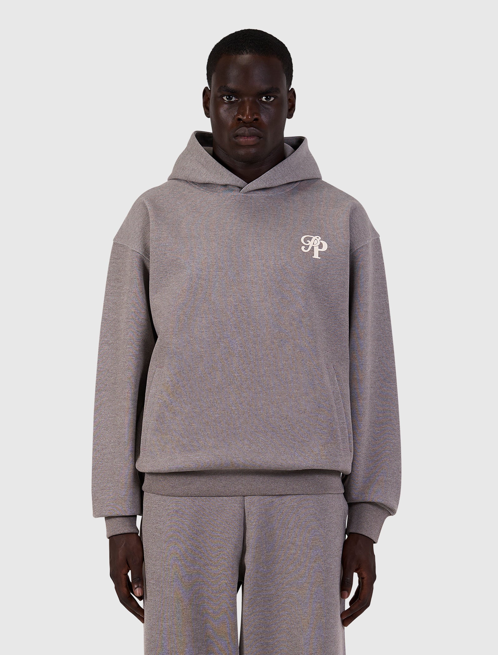 Initials Interlock Hoodie | Brown