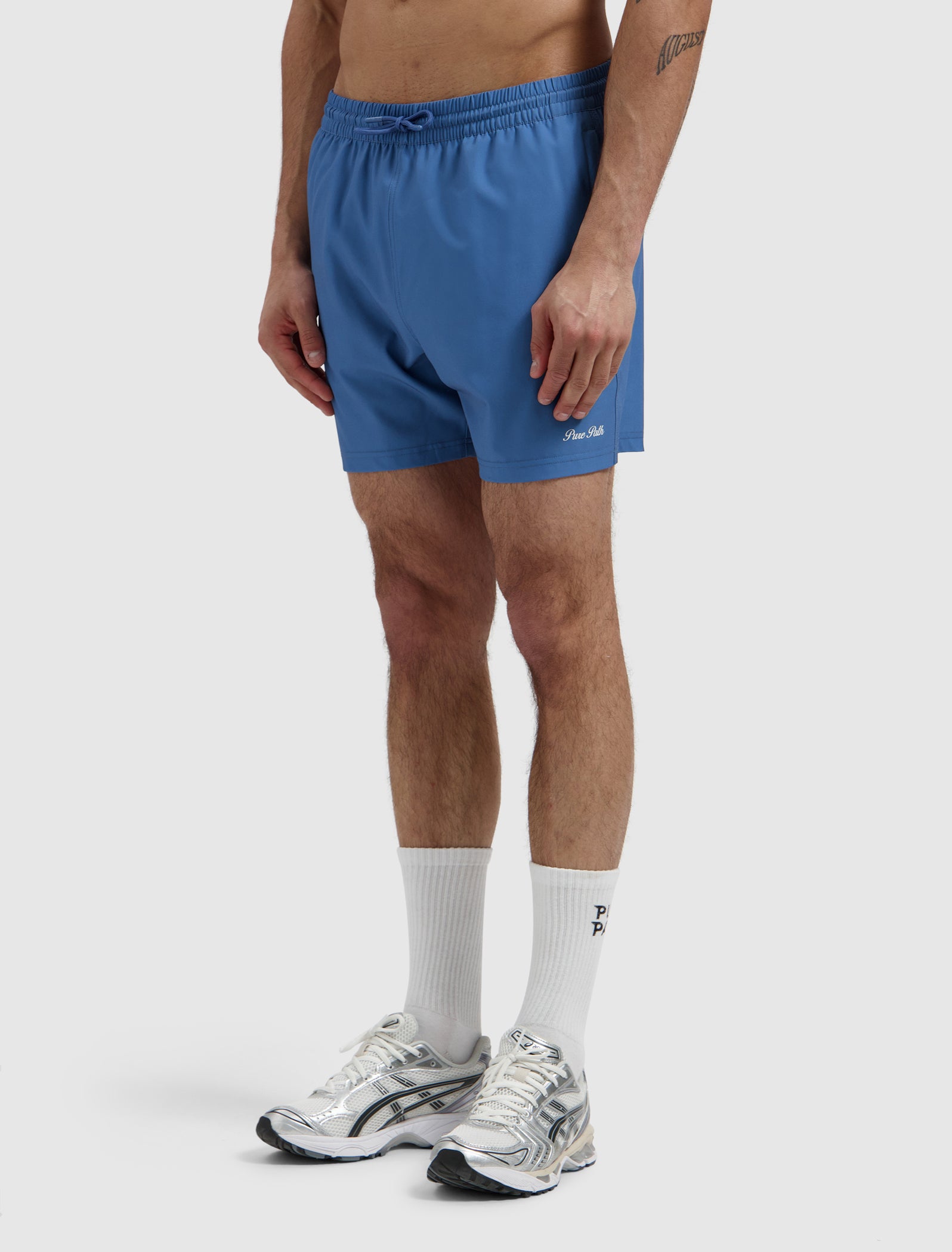 Hybrid Logo Swim Shorts | Faded Cobalt