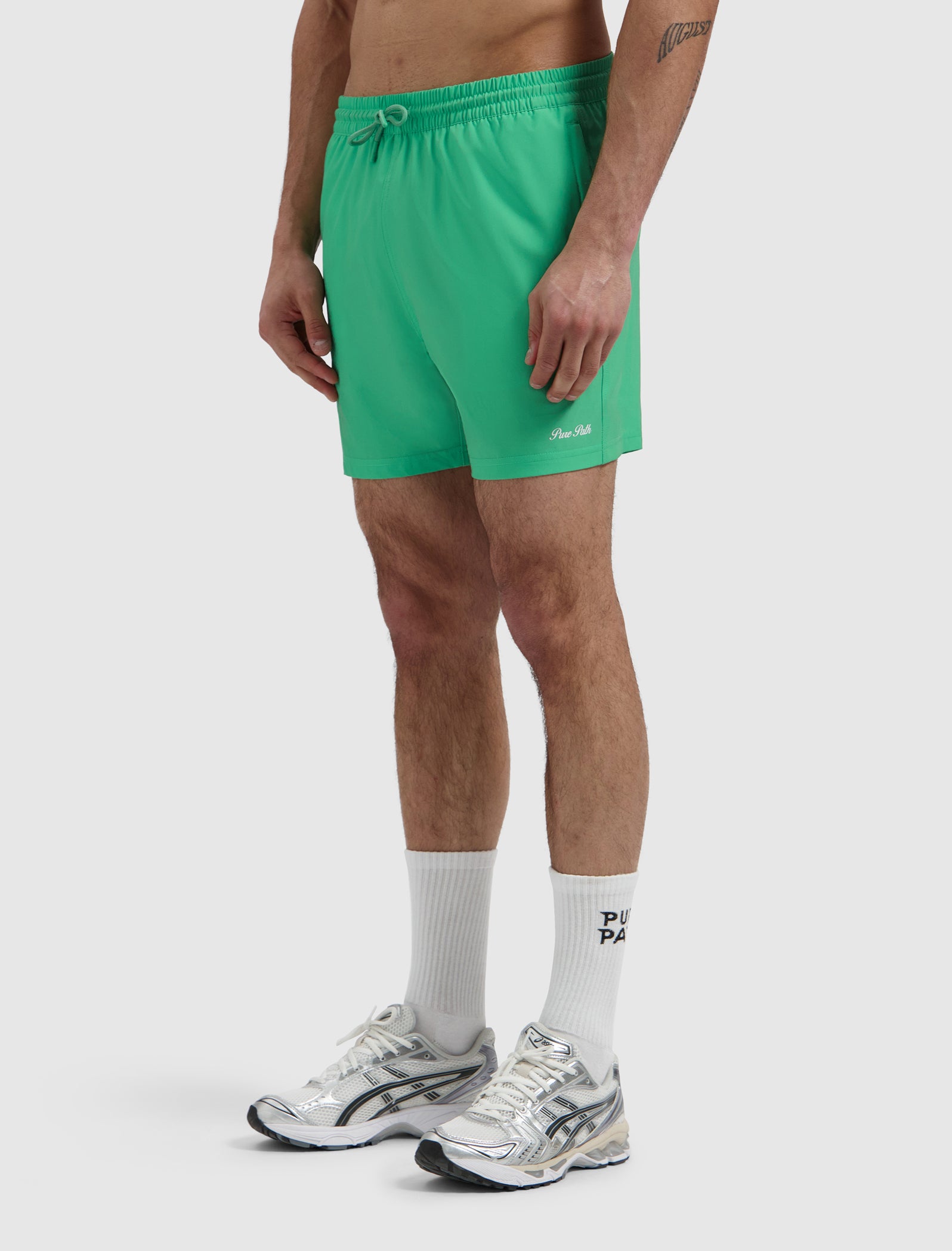 Hybrid Logo Swim Shorts | Emerald