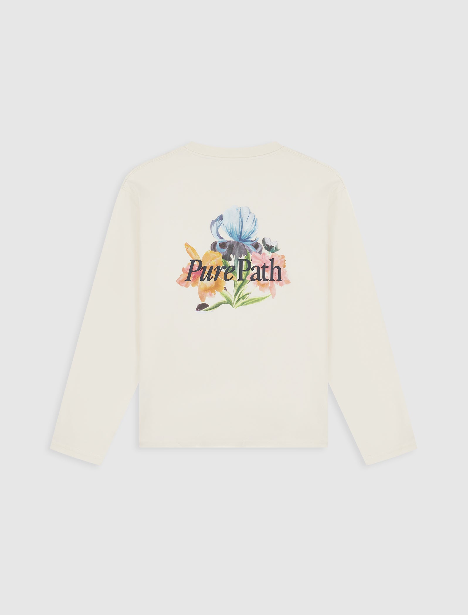 Trio of Flowers Longsleeve T-shirt | Ecru