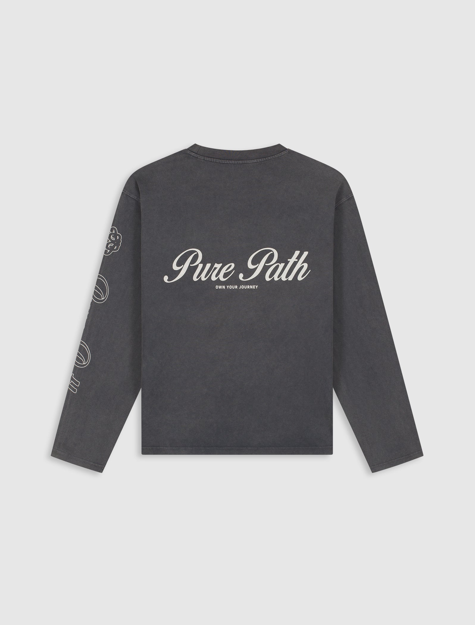 Washed Essence of Life Longsleeve T-shirt | Dark Grey