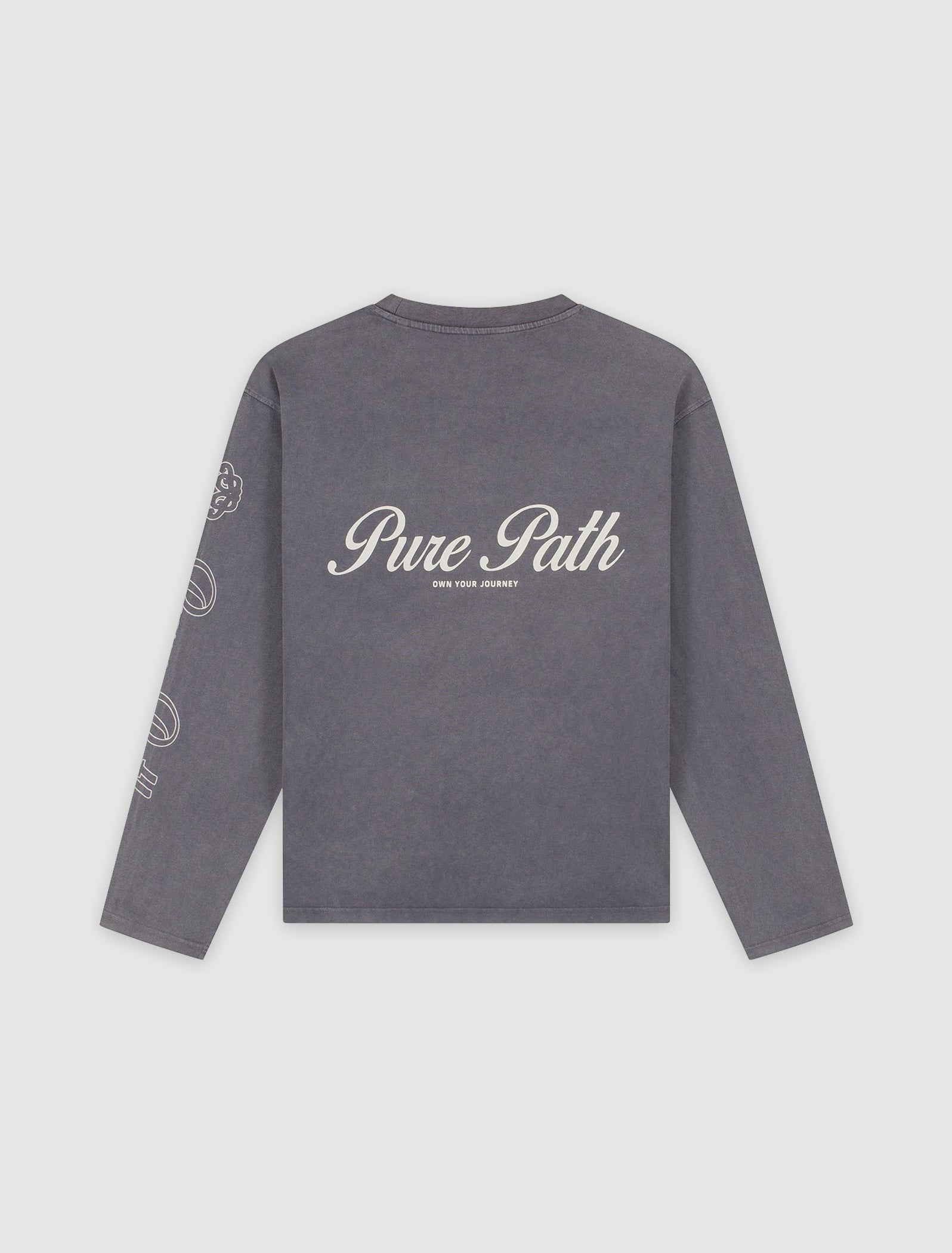 Washed Essence of Life Longsleeve T-shirt | Dark Grey