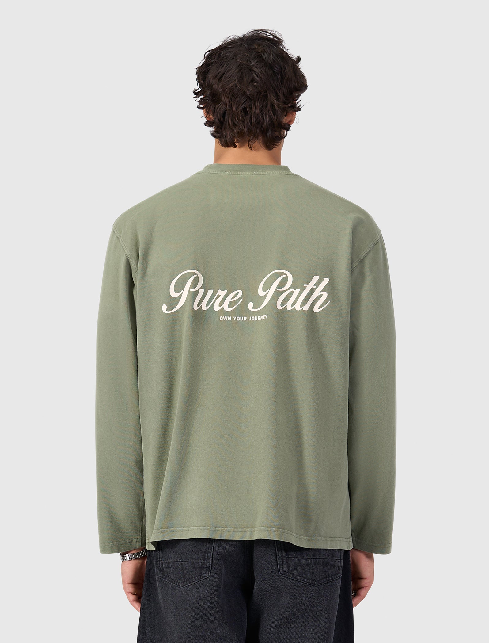 Washed Essence of Life Longsleeve T-shirt | Dark Army