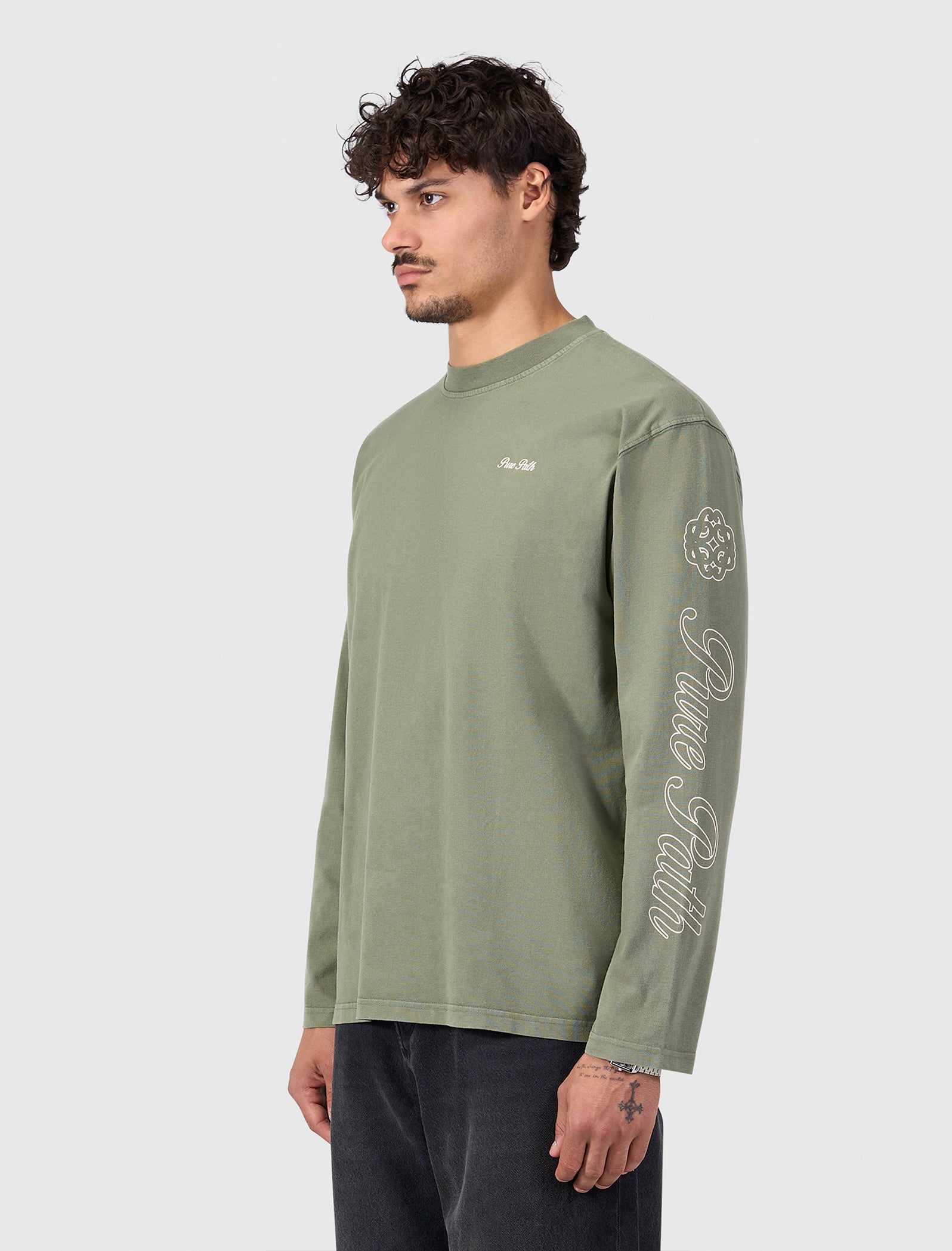 Washed Essence of Life Longsleeve T-shirt | Dark Army