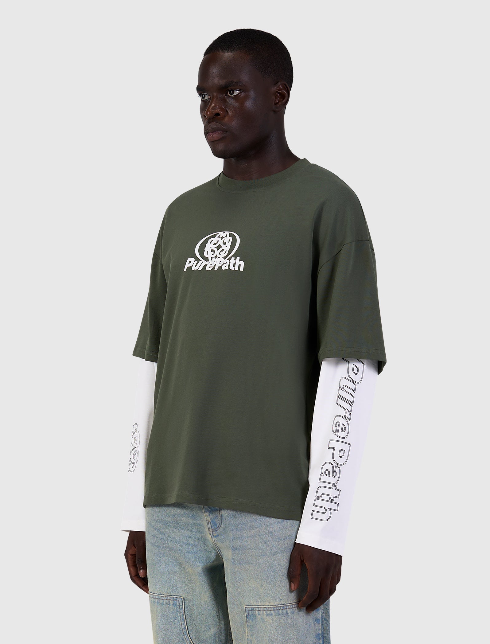 Double Layered Monogram Longsleeve T-shirt | Dark Army