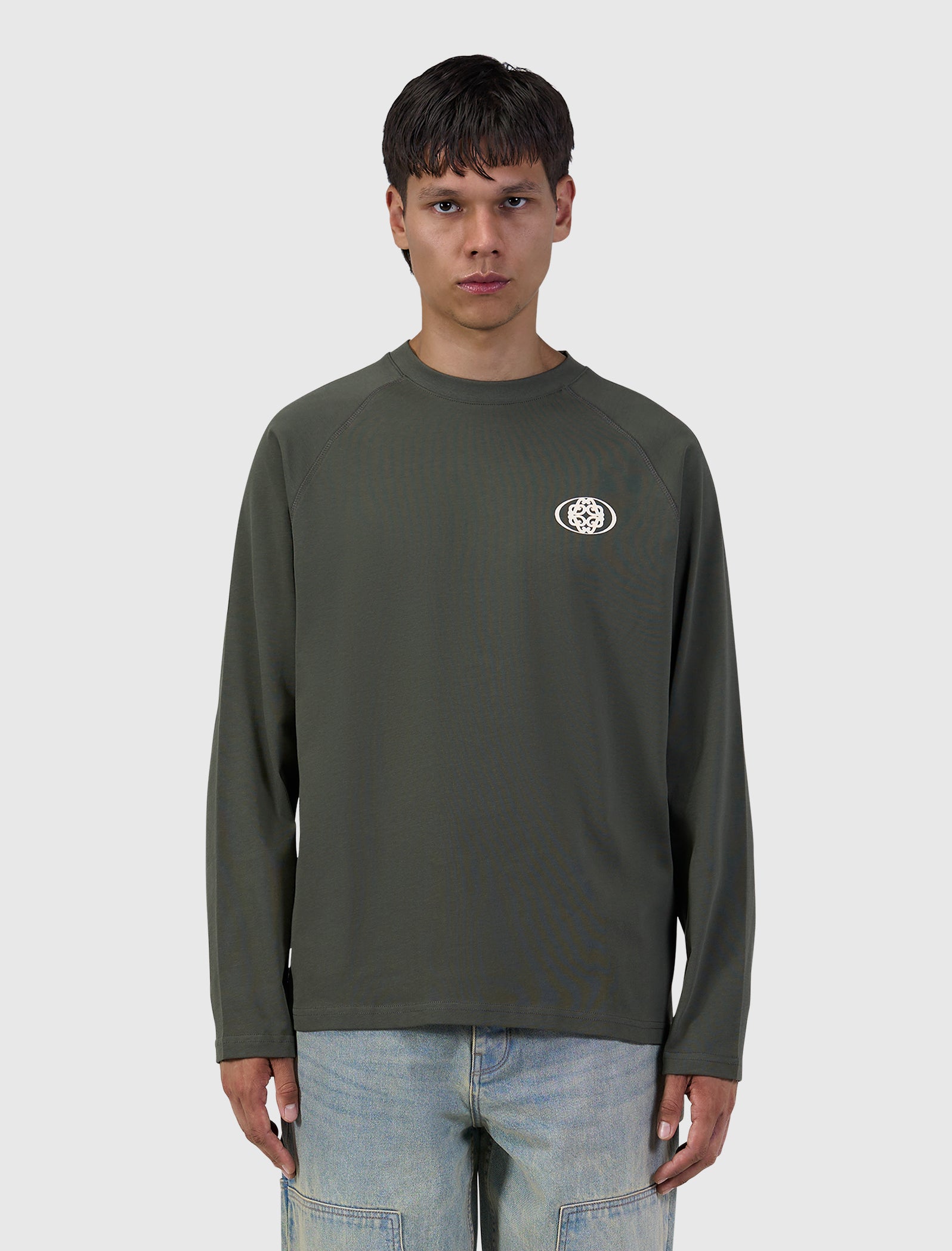Monogram Raglan Longsleeve T-shirt | Dark Army
