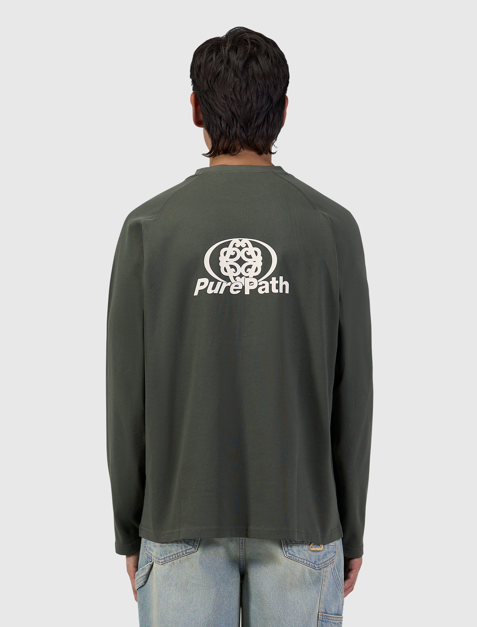 Monogram Raglan Longsleeve T-shirt | Dark Army