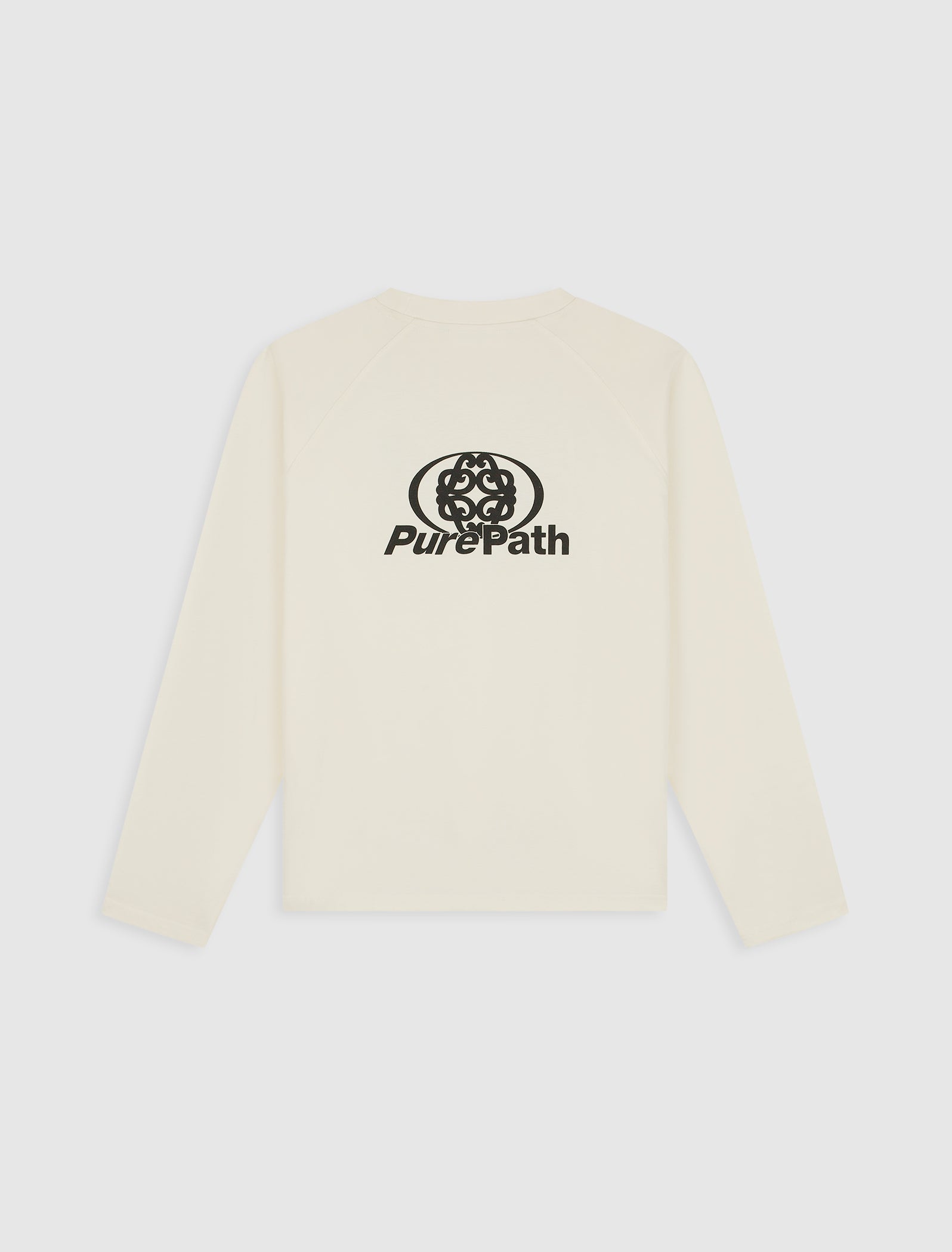 Monogram Raglan Longsleeve T-shirt | Ecru