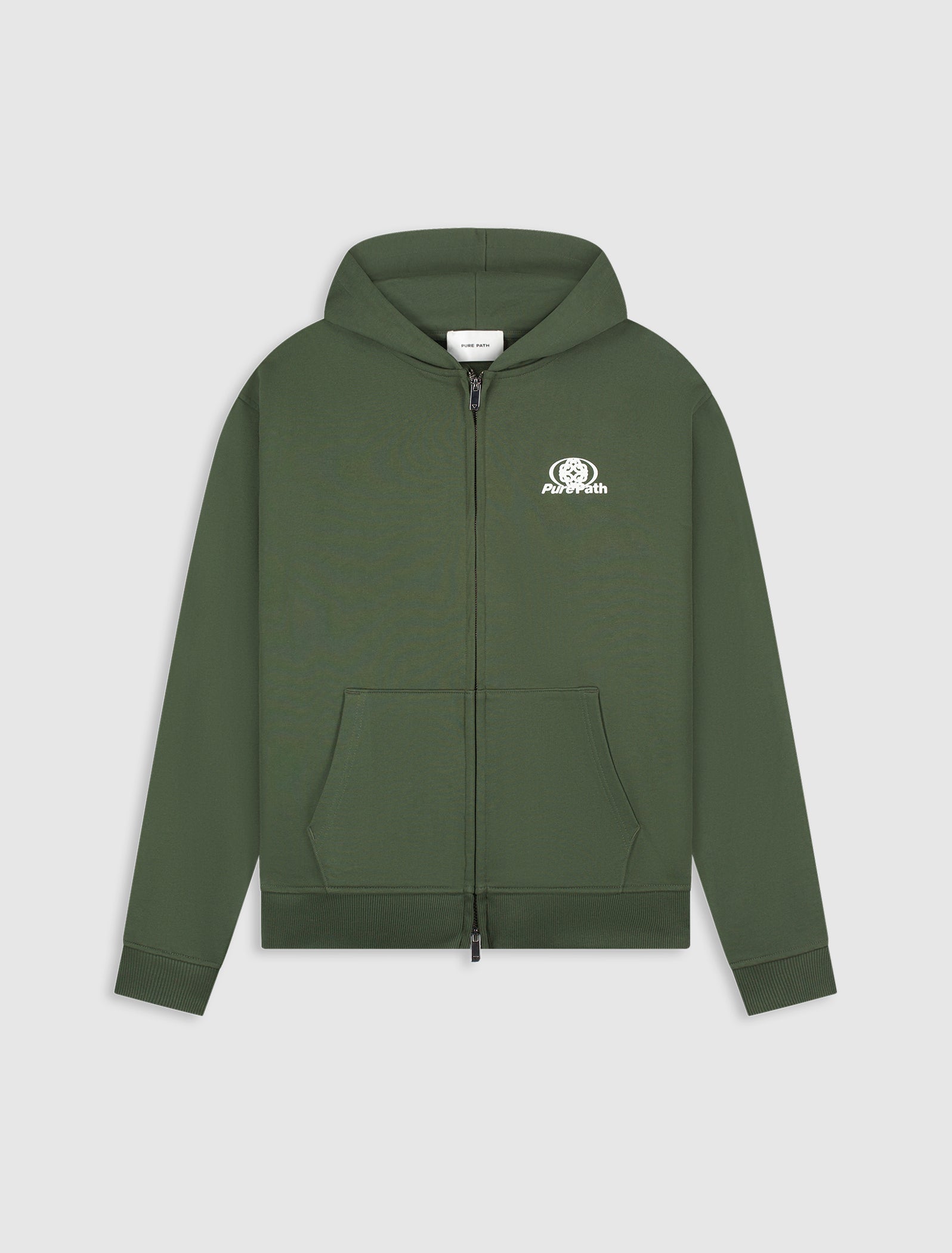 Two Way Full-zip Monogram Hoodie | Dark Army