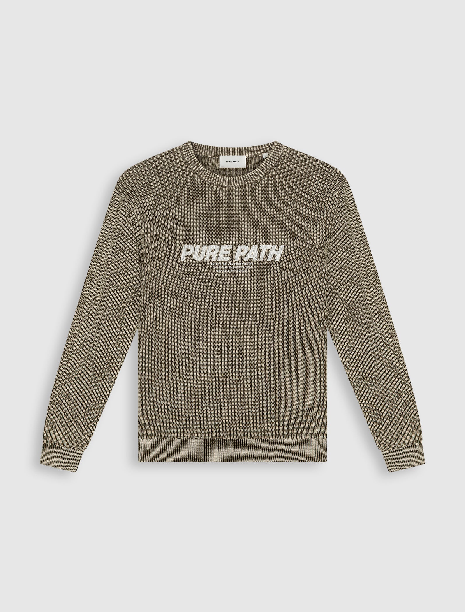 Washed United Knit Sweater | Taupe