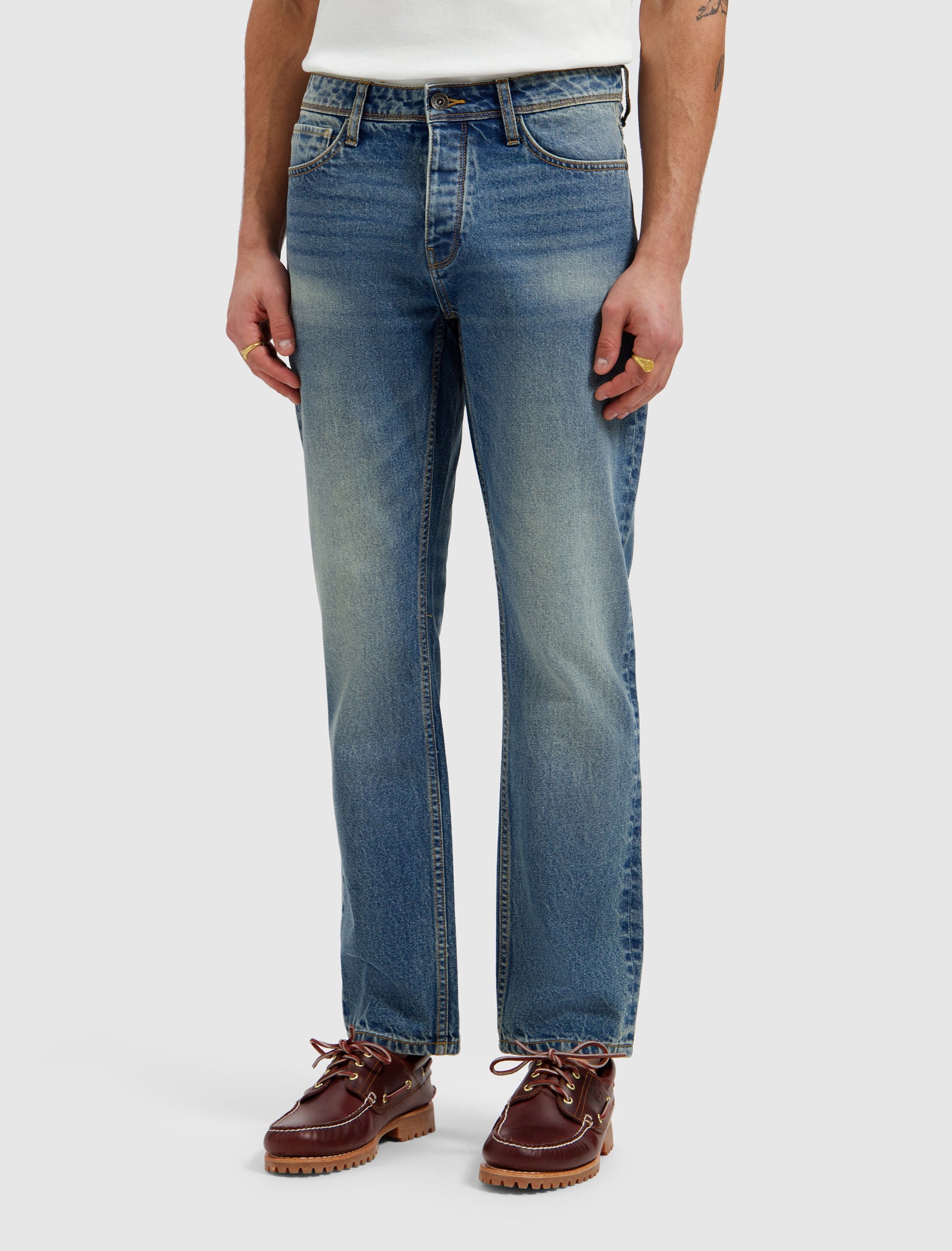 The Eric Regular Fit Jeans | Denim Blue Green