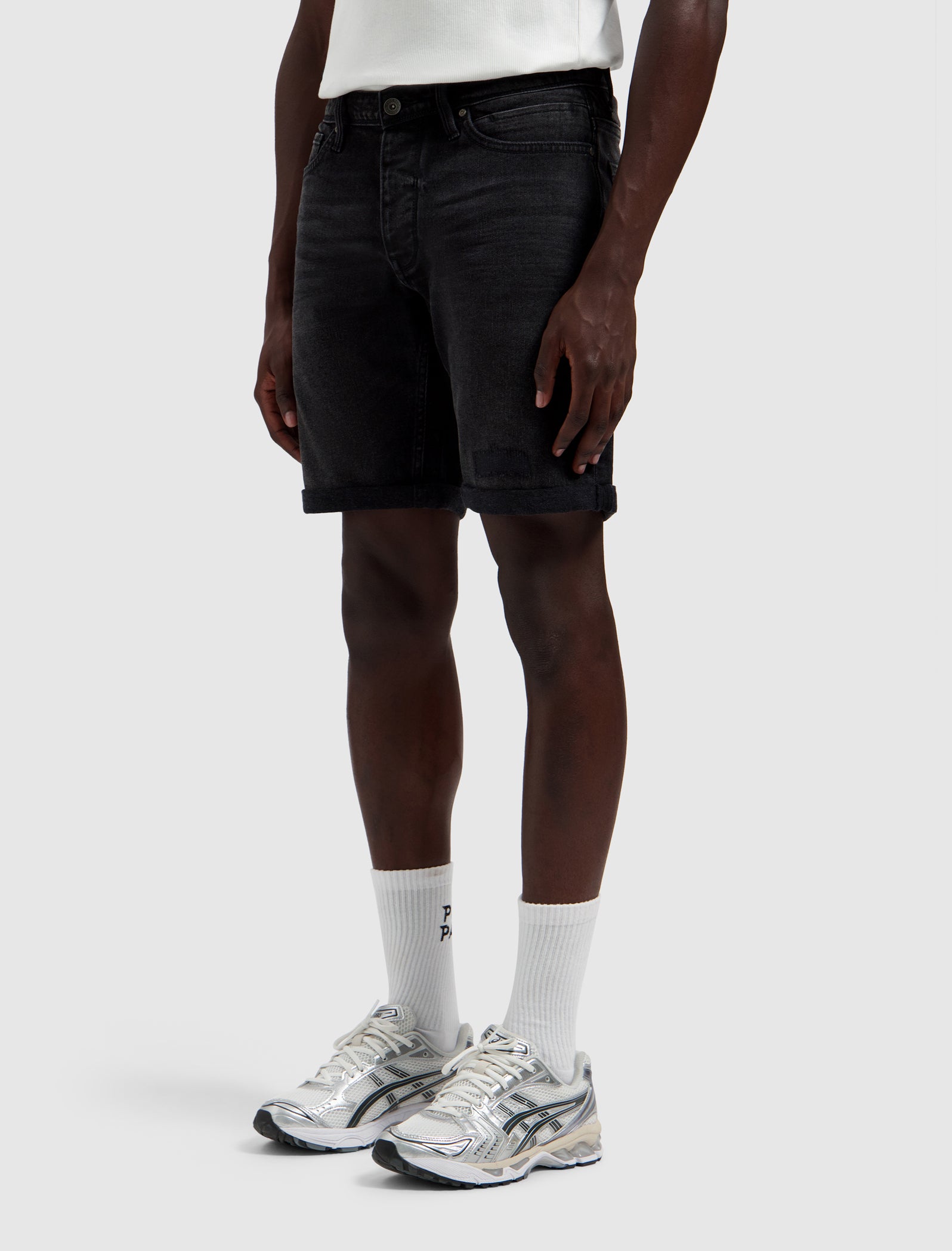 The Miles Slim Fit Short | Denim Dark Grey