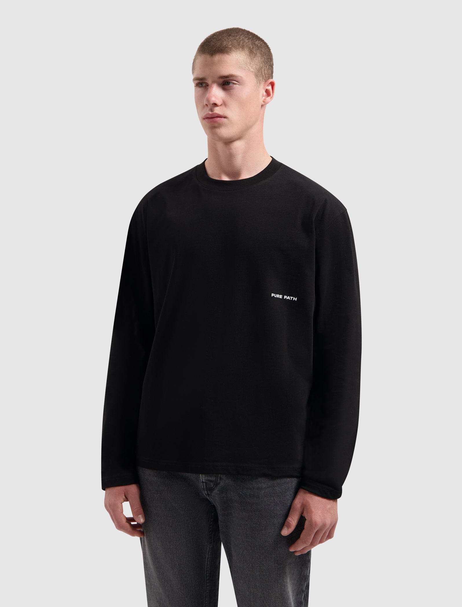 Name Dropping Long Sleeve T-shirt | Black