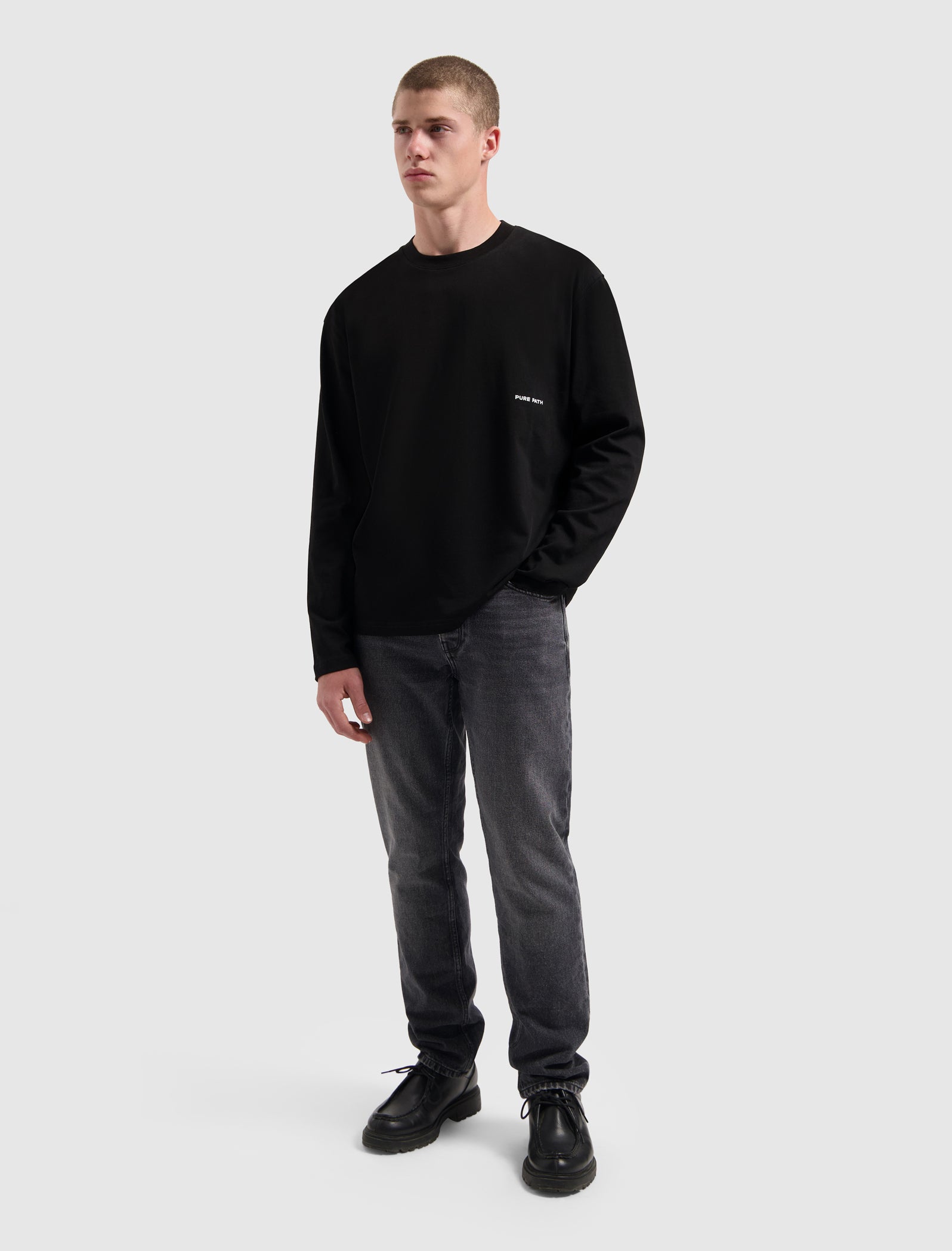 Name Dropping Long Sleeve T-shirt | Black
