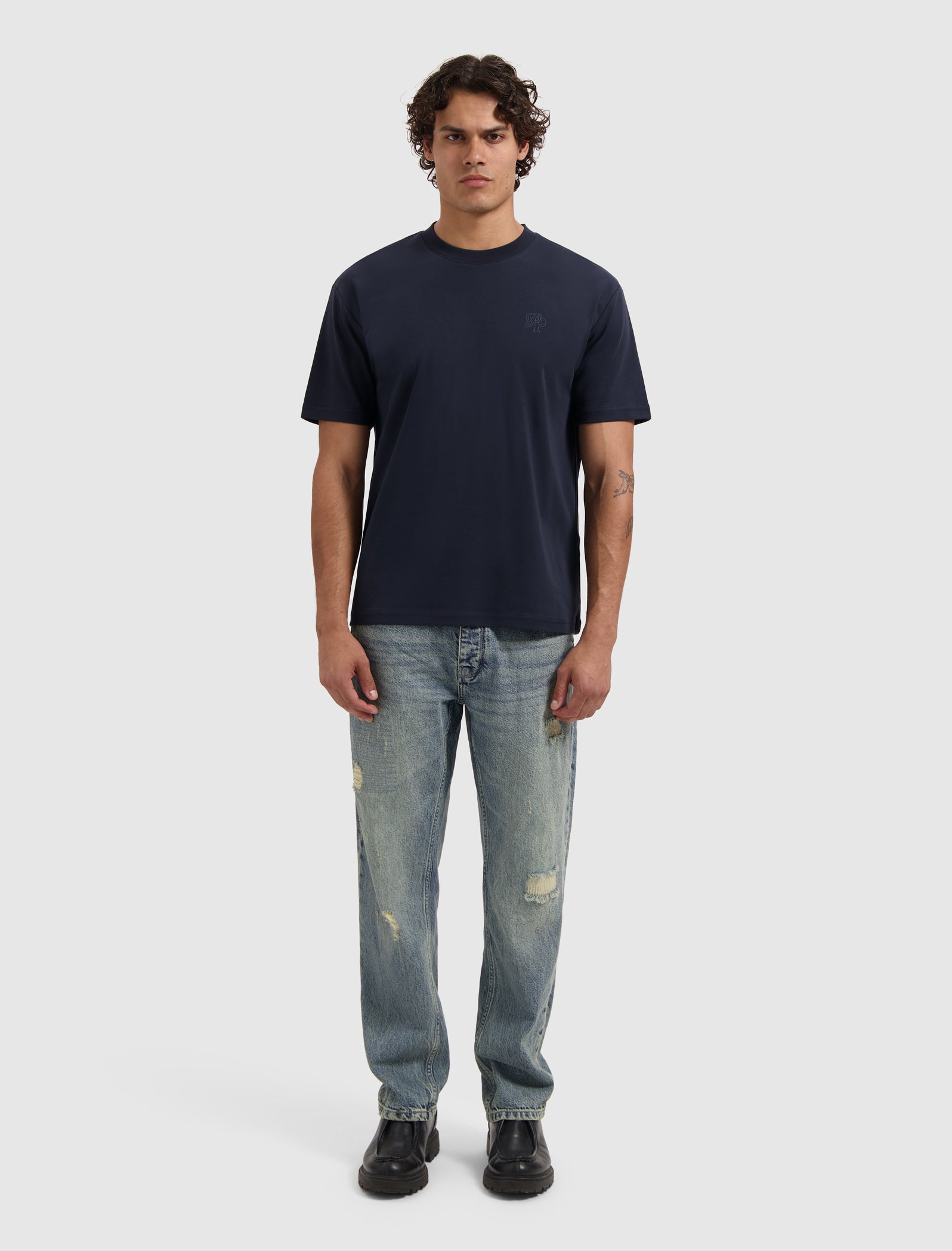 Essential Initials T-shirt | Dark Navy