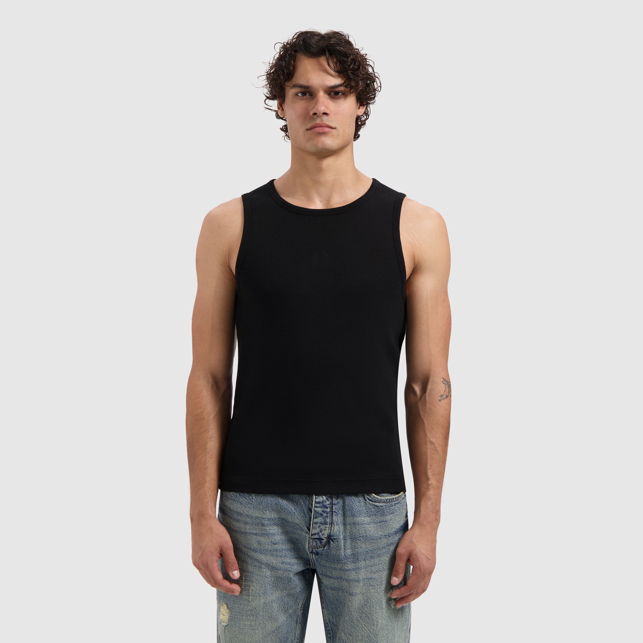Essential Initials Tanktop | Black