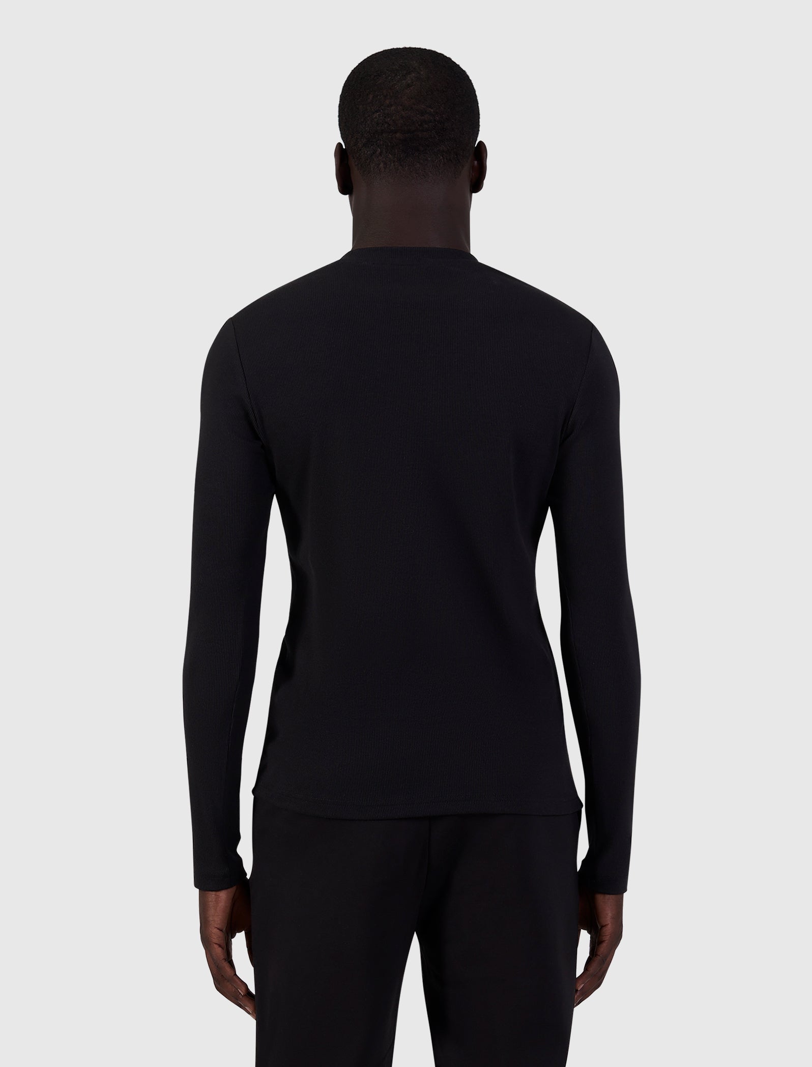 Muscle Rib Longsleeve T-shirt | Black