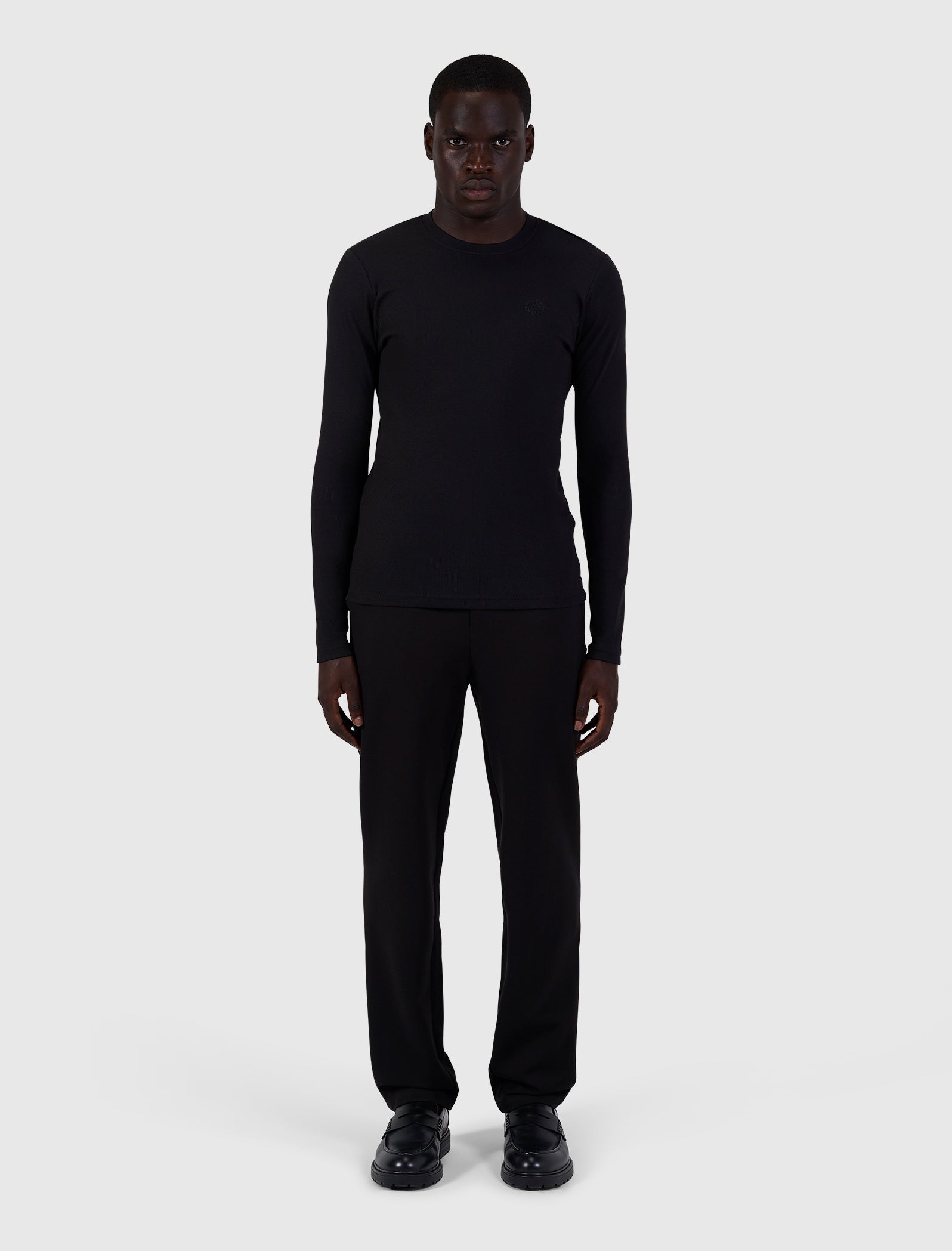 Muscle Rib Longsleeve T-shirt | Black