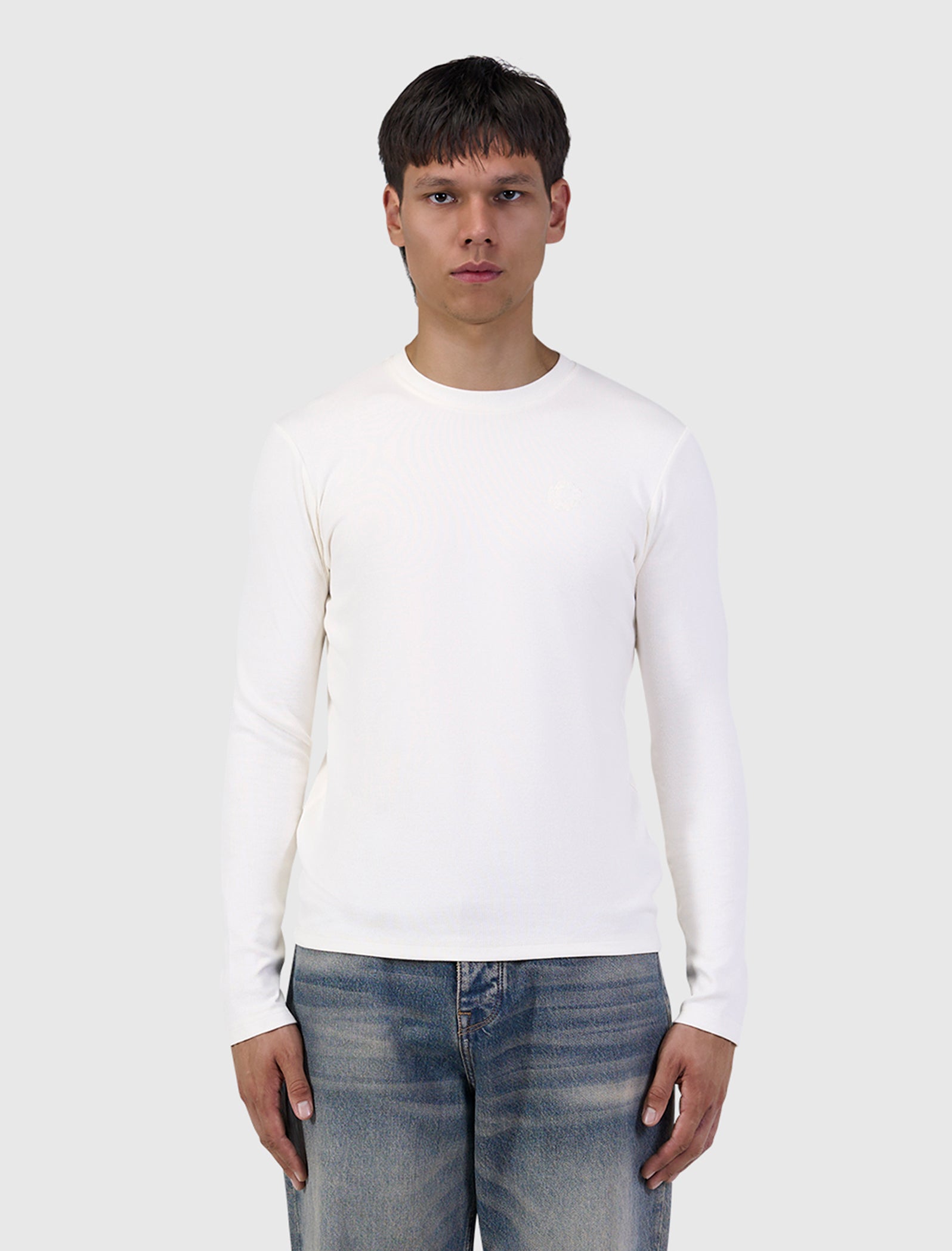 Muscle Rib Longsleeve T-shirt | Off White