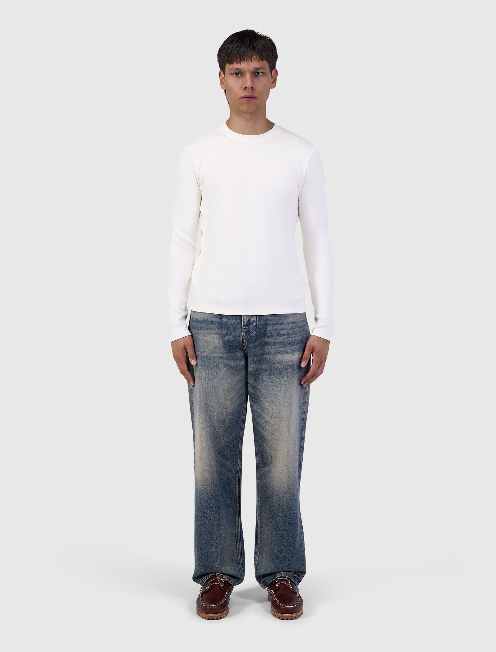 Muscle Rib Longsleeve T-shirt | Off White