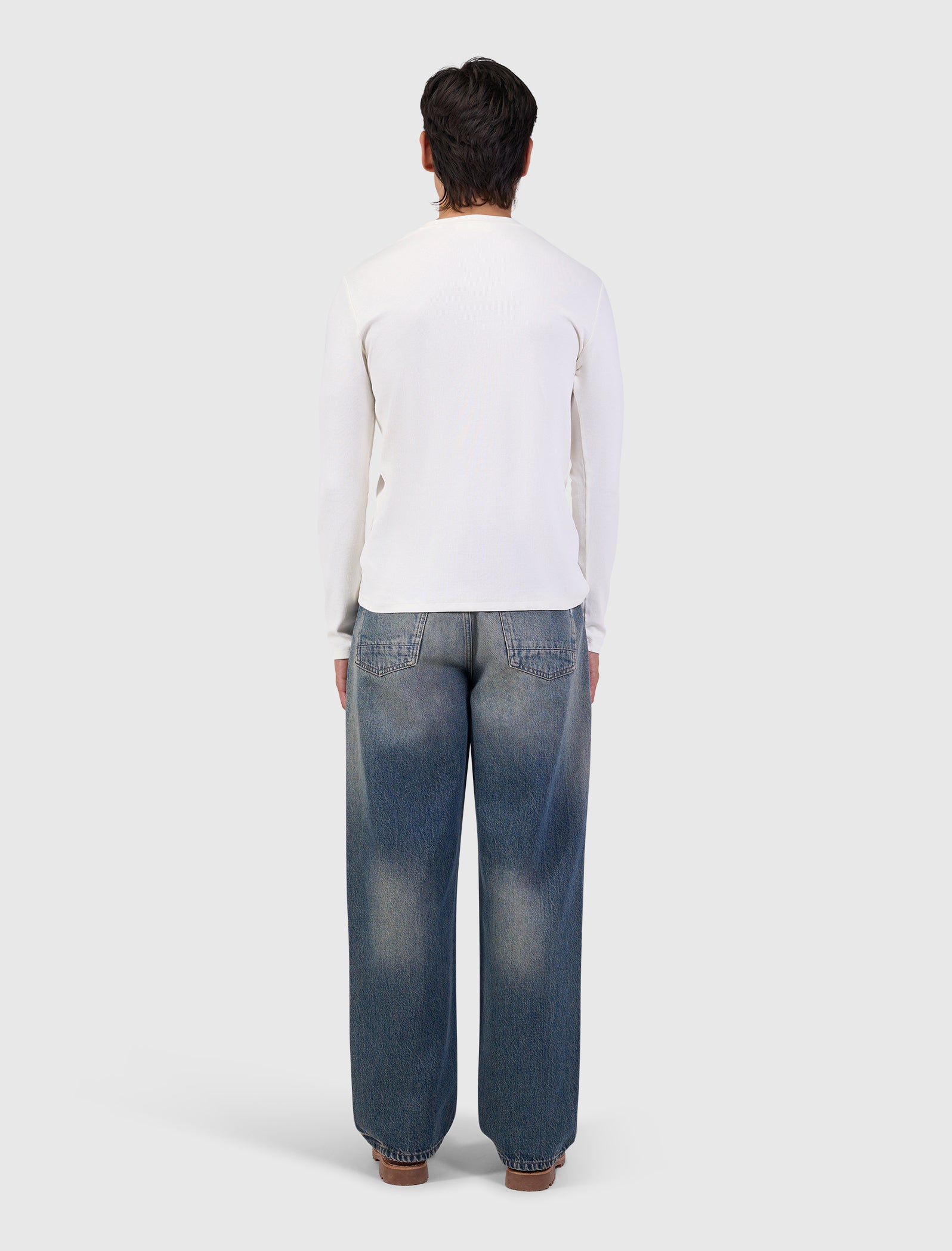 Muscle Rib Longsleeve T-shirt | Off White