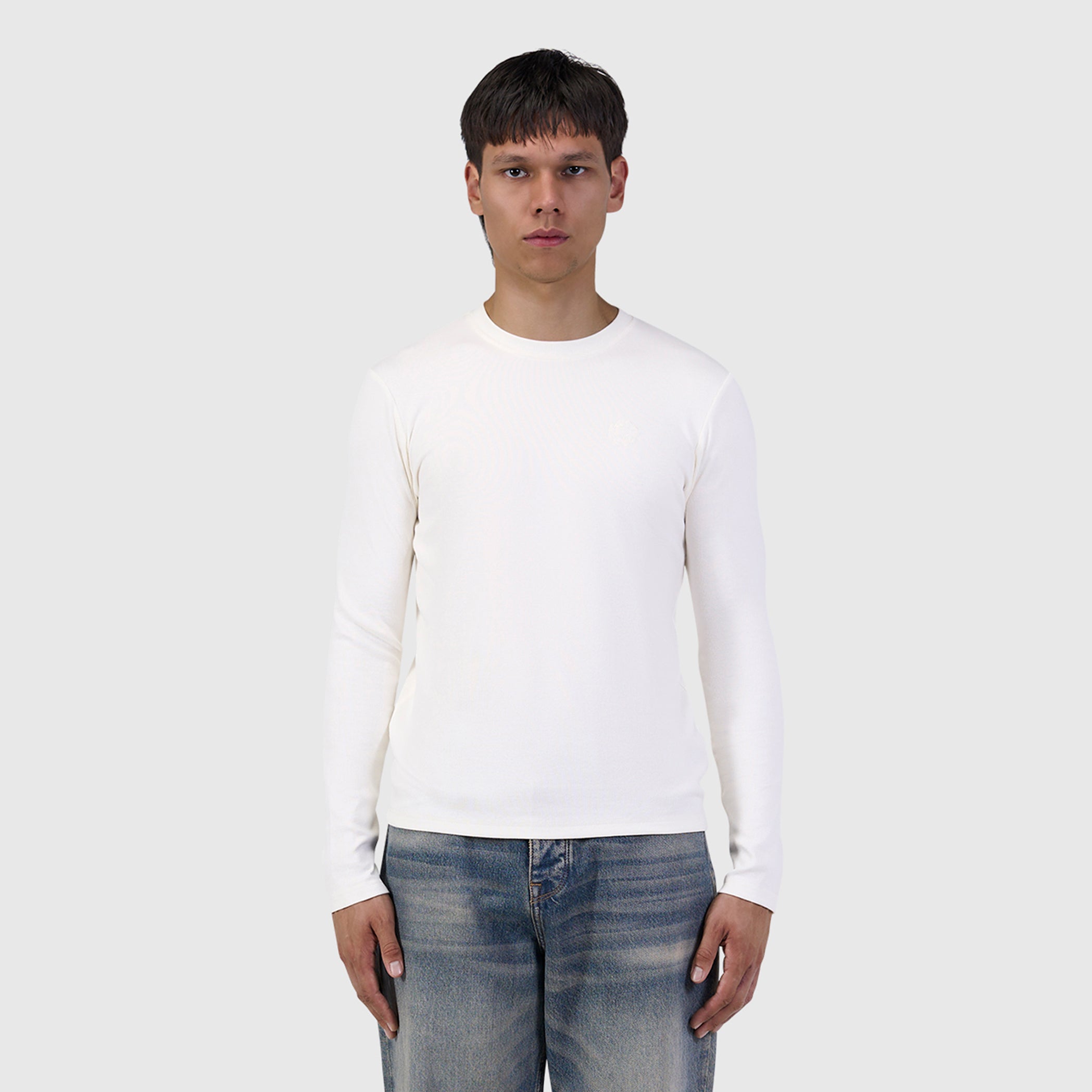 Muscle Rib Longsleeve T-shirt | Off White